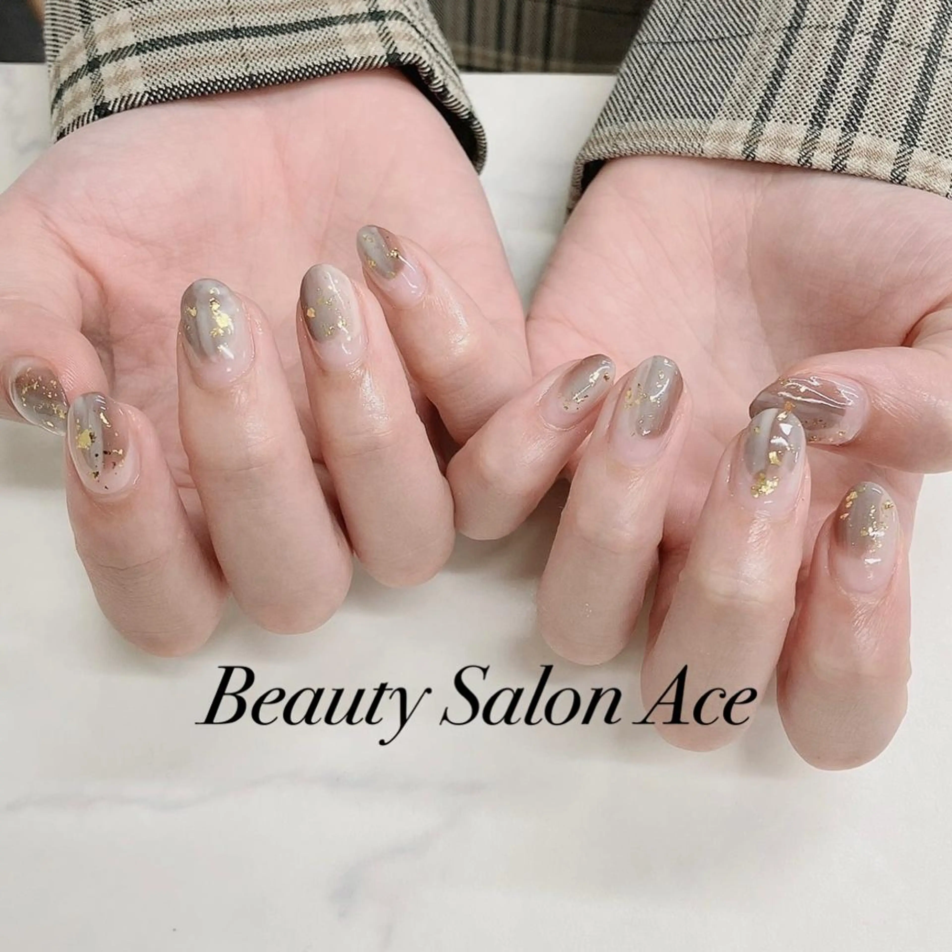 ネイル メンズネイル ニュアンスネイル Beauty Salon Ace（ネイルサロン　エース）所属・池袋フィルイン Ace♡長さだしのネイルデザイン