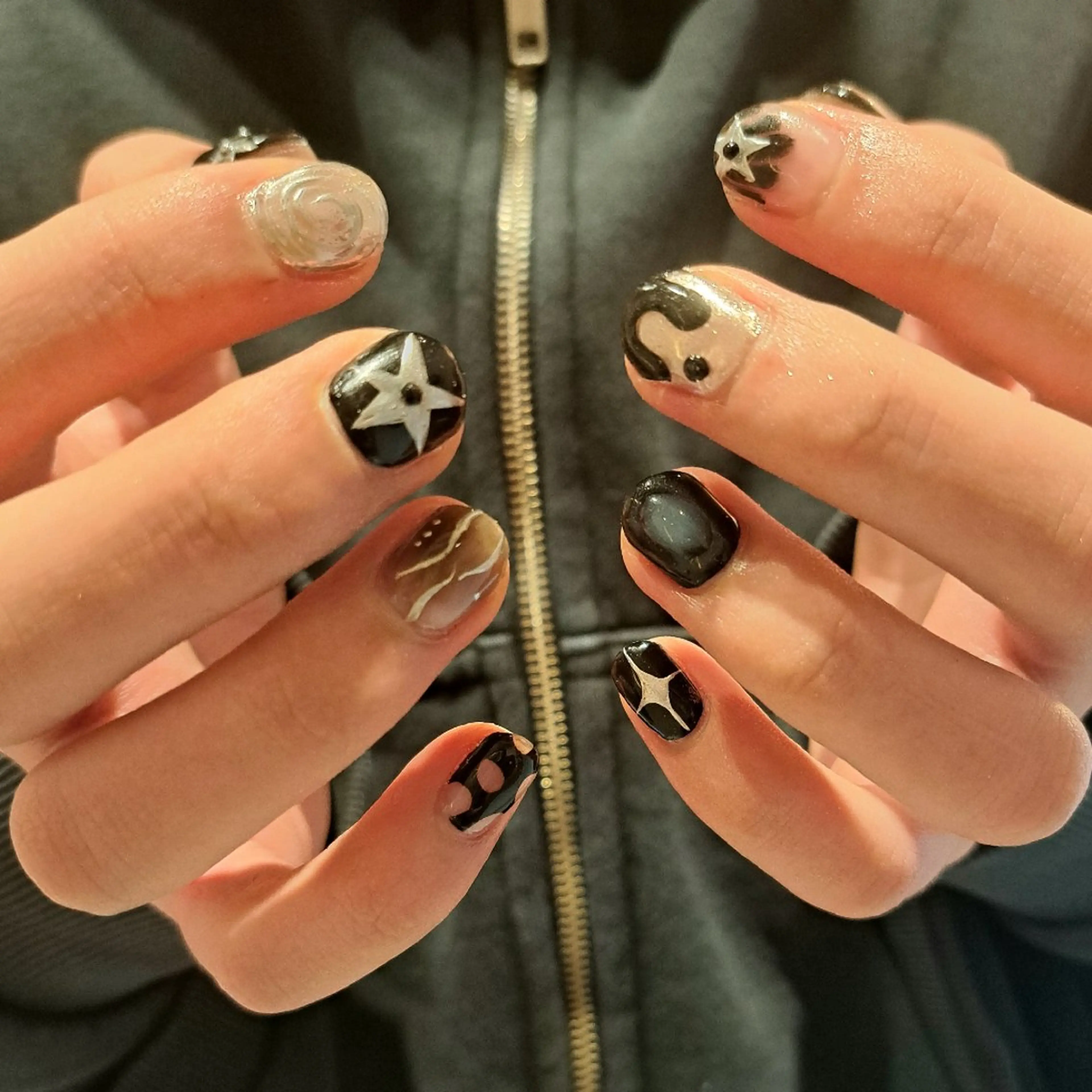 ネイル メンズネイル シルバー Nail mood /アートし放題のネイルデザイン