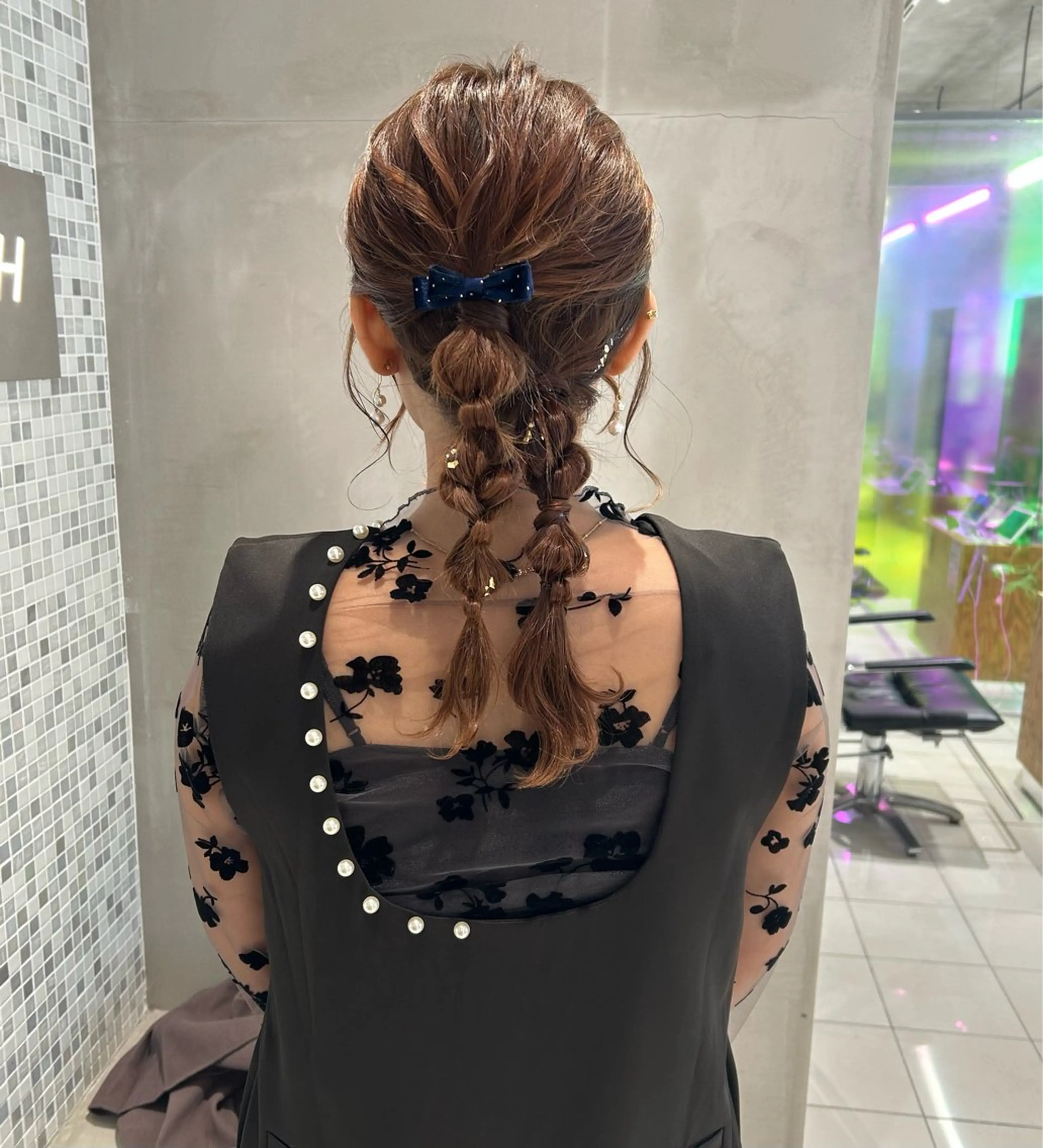 ロング ヘアアレンジ ヘアセット 透明感カラー🫧 nanohaのヘアスタイル