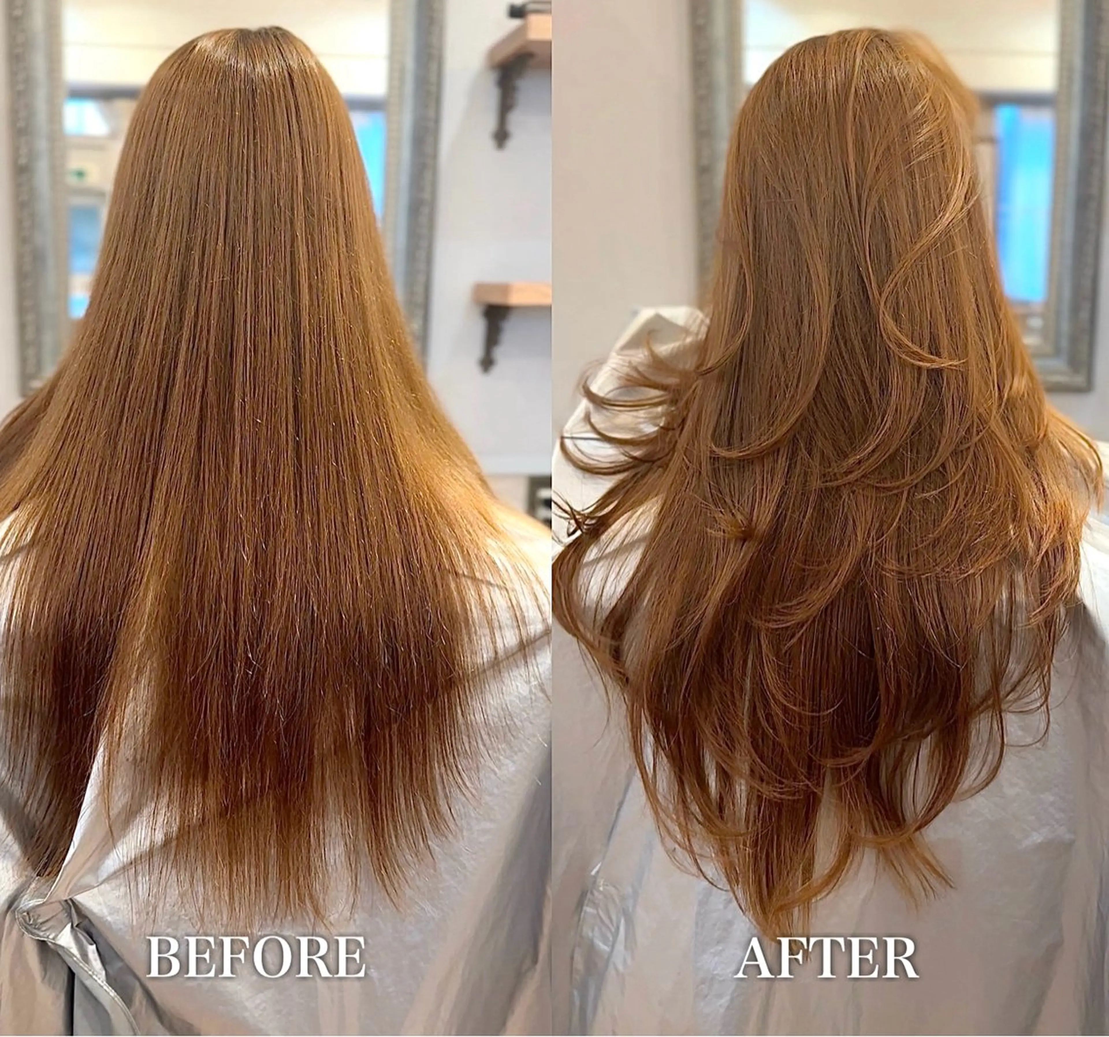 ロング レイヤーカット カット ヘアカラー トリートメント layercut✂️ レイヤー/髪質改善のヘアスタイル