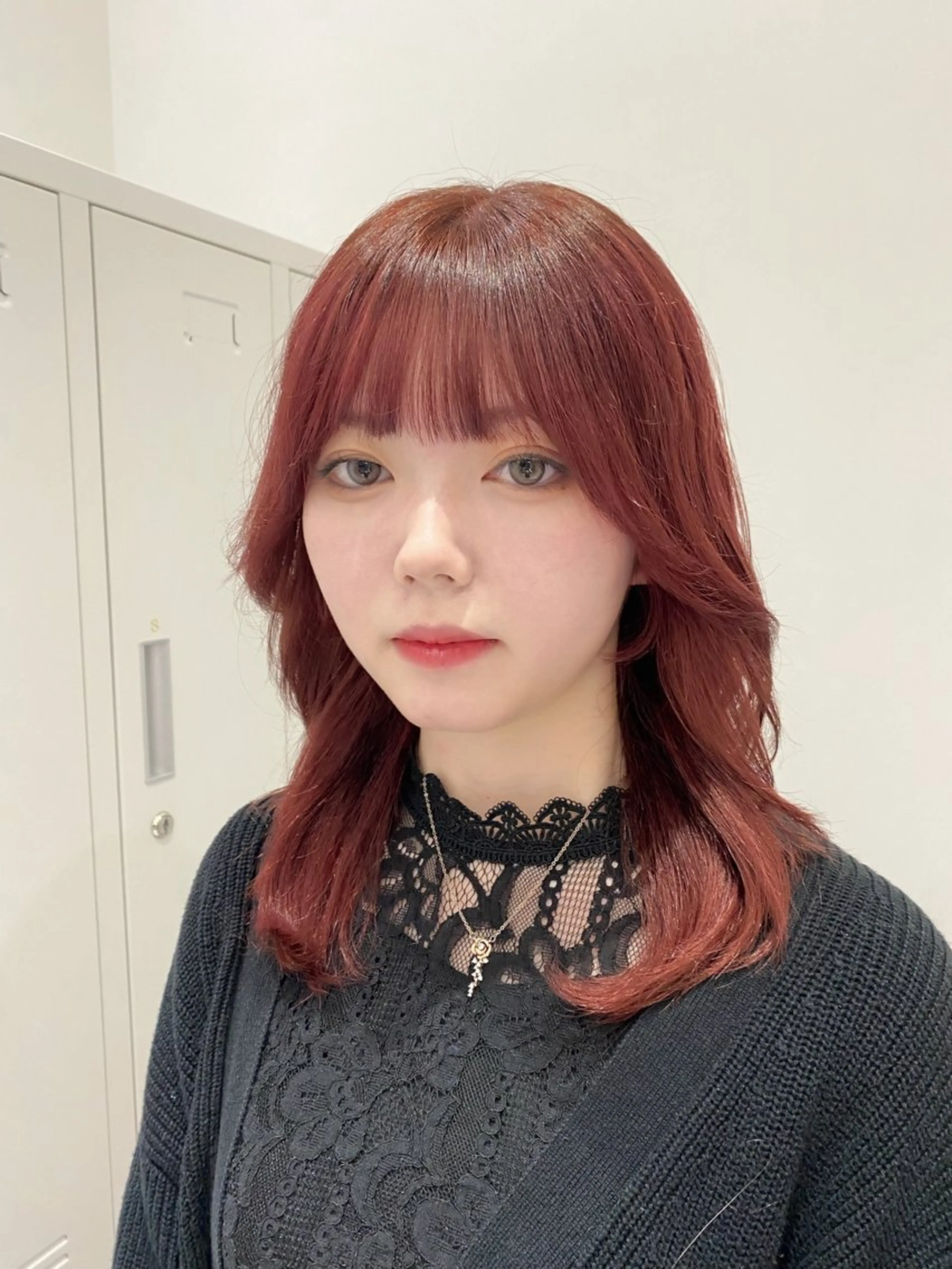 ミディアム カラー ヘアアレンジ カット ヘアカラー ヘアアレンジ♡博多 髪質改善/艶カラーのヘアスタイル