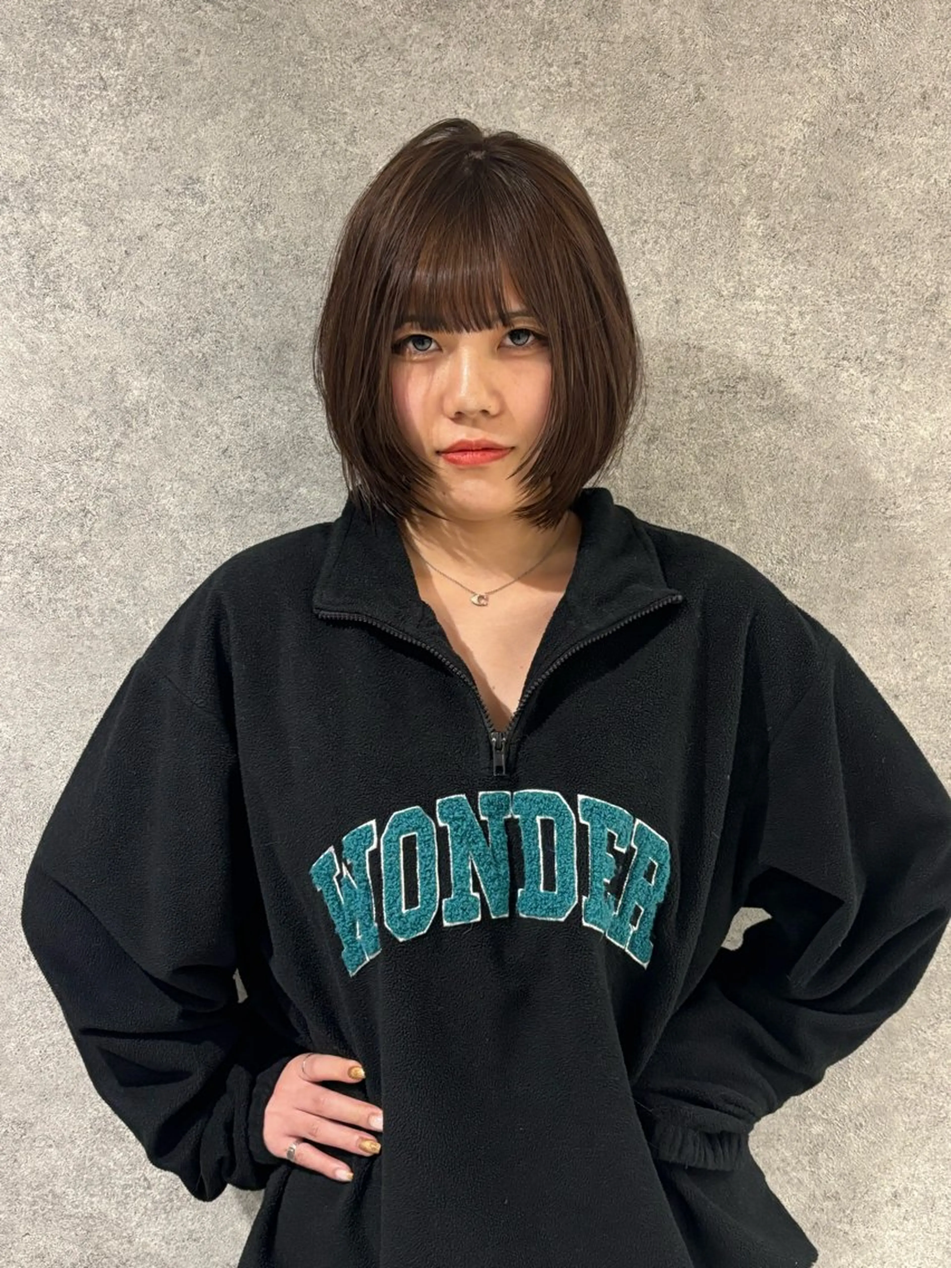 ショート カラー ボブレイヤー ボブ レイヤーカット カット ヘアカラー りんと/メンズ/ 艶カラーのヘアスタイル