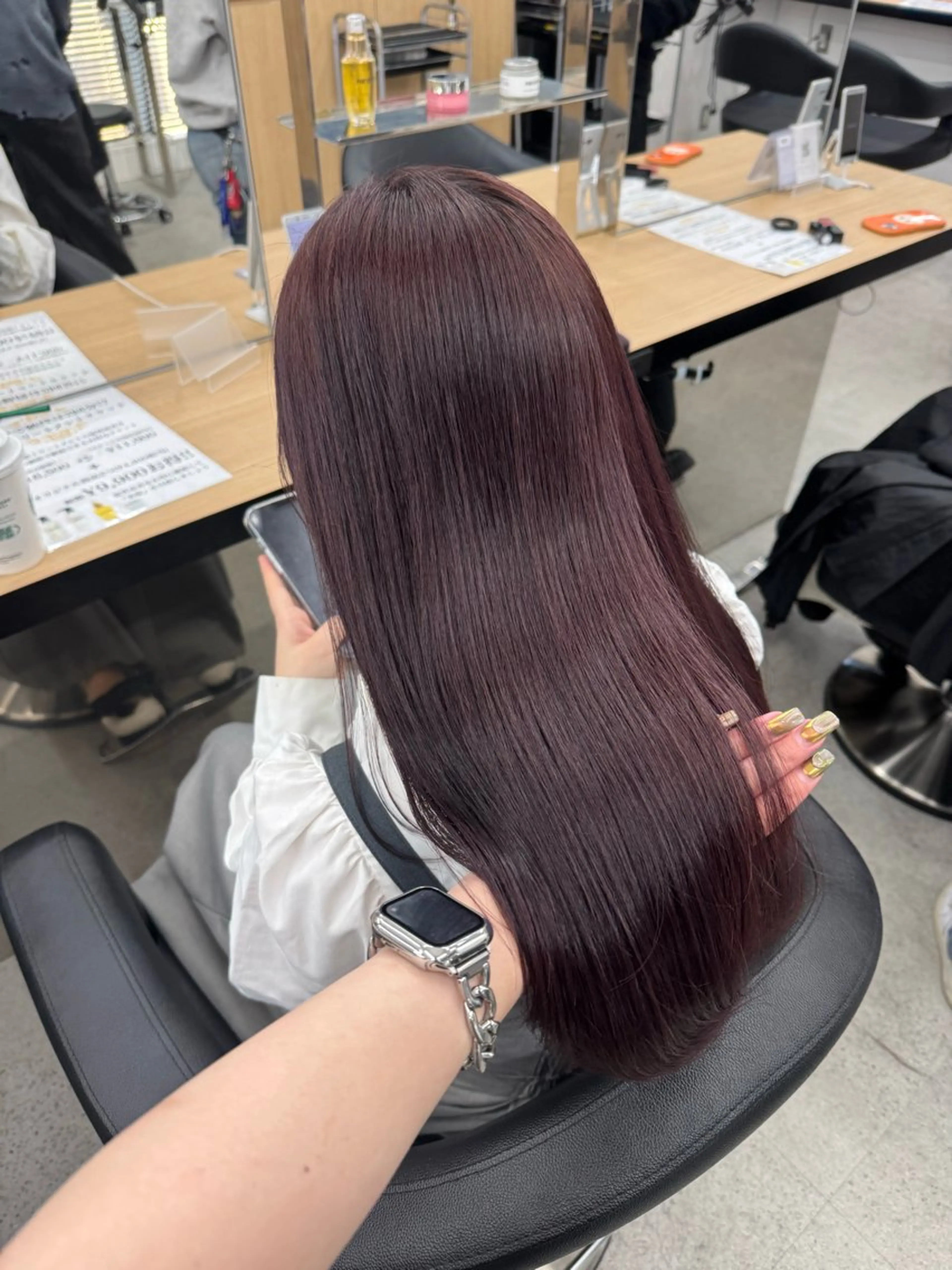 ロング カラー ヘアカラー 暗髪🩶ラベンダー/ ブルー/ユウナ🤍のヘアスタイル