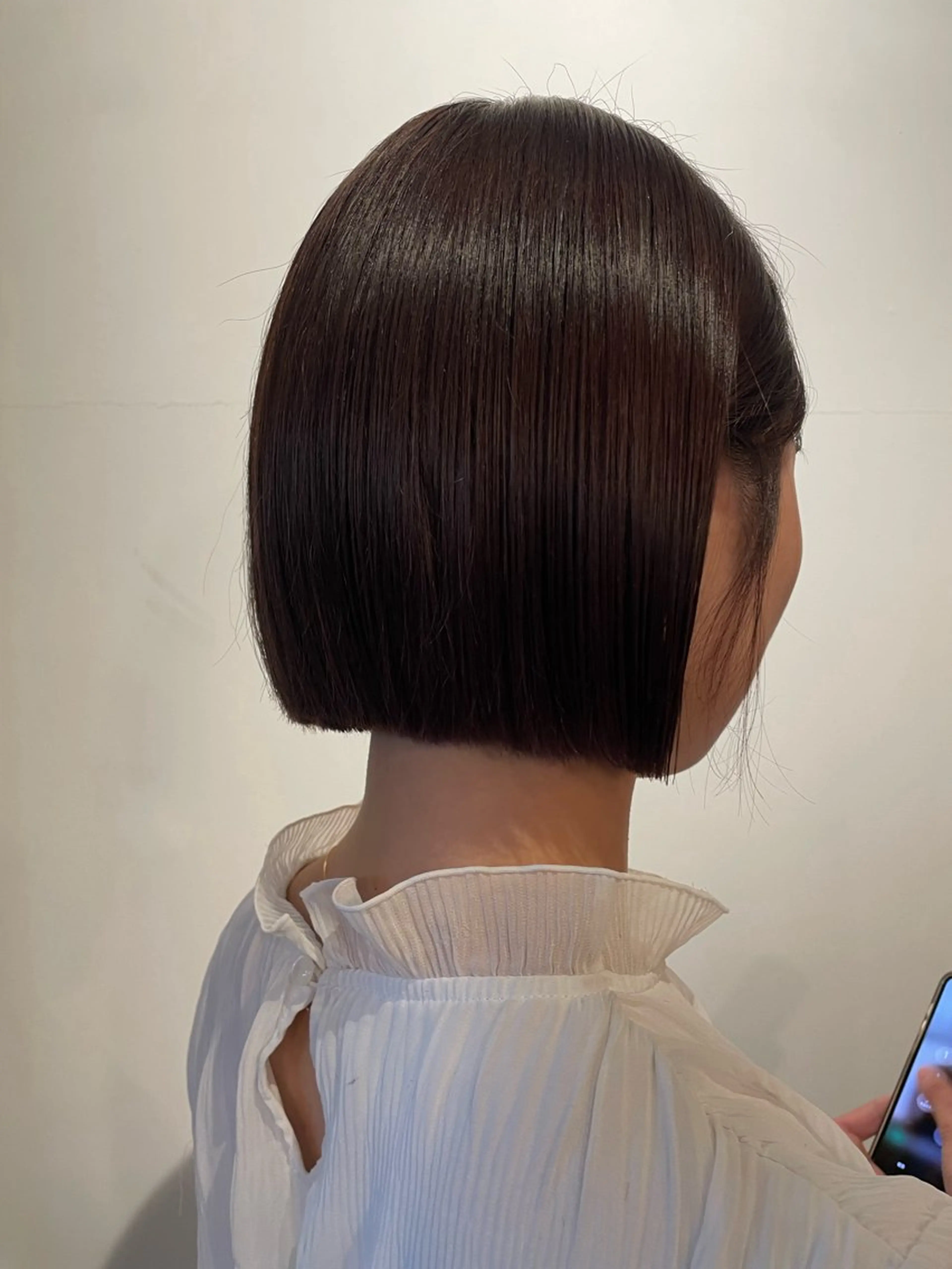 ショート 縮毛矯正 ウシロダ メグミのヘアスタイル