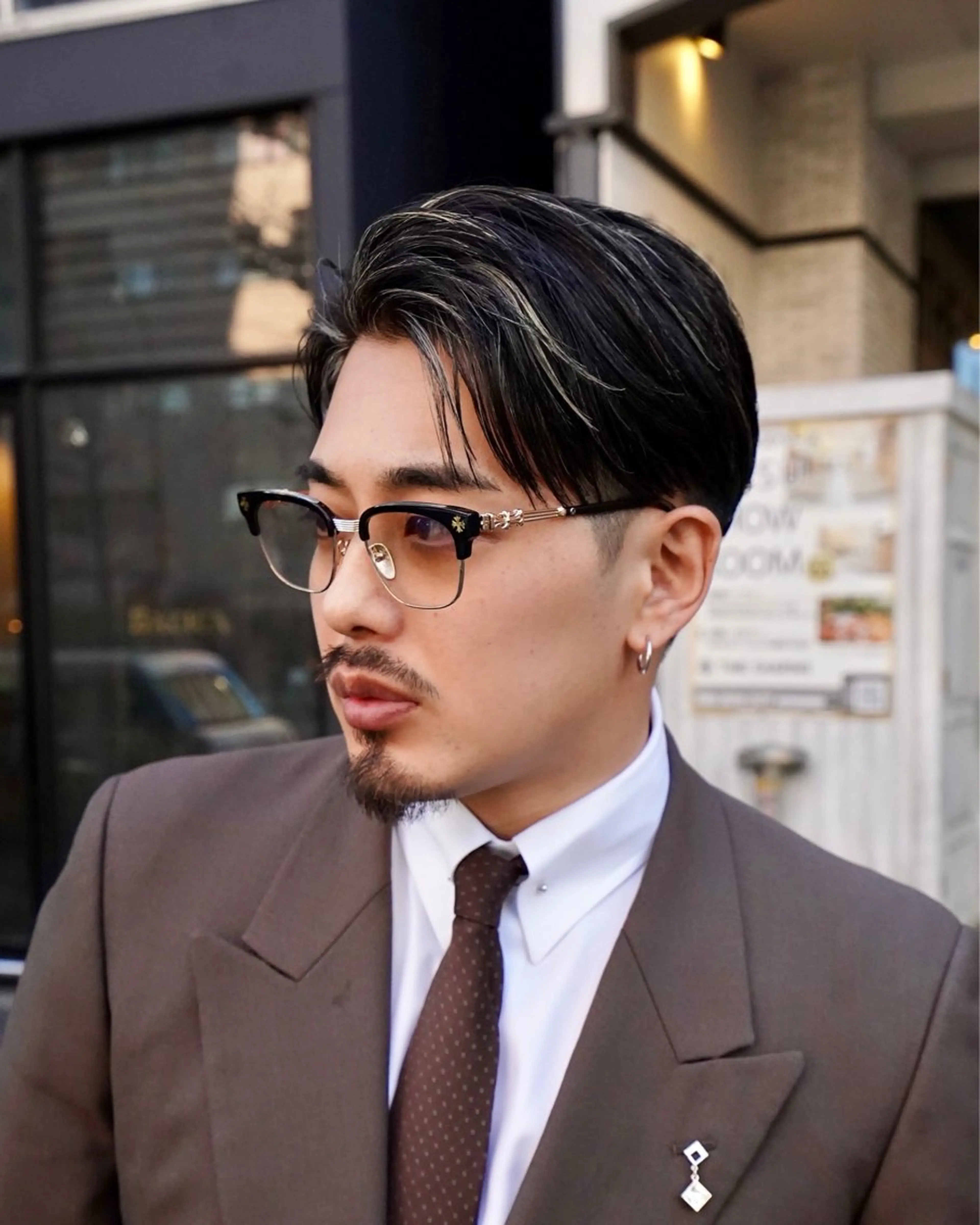 ショート メンズ カット ヘアカラー ダウンパーマ韓国ヘア 片岡駿のヘアスタイル