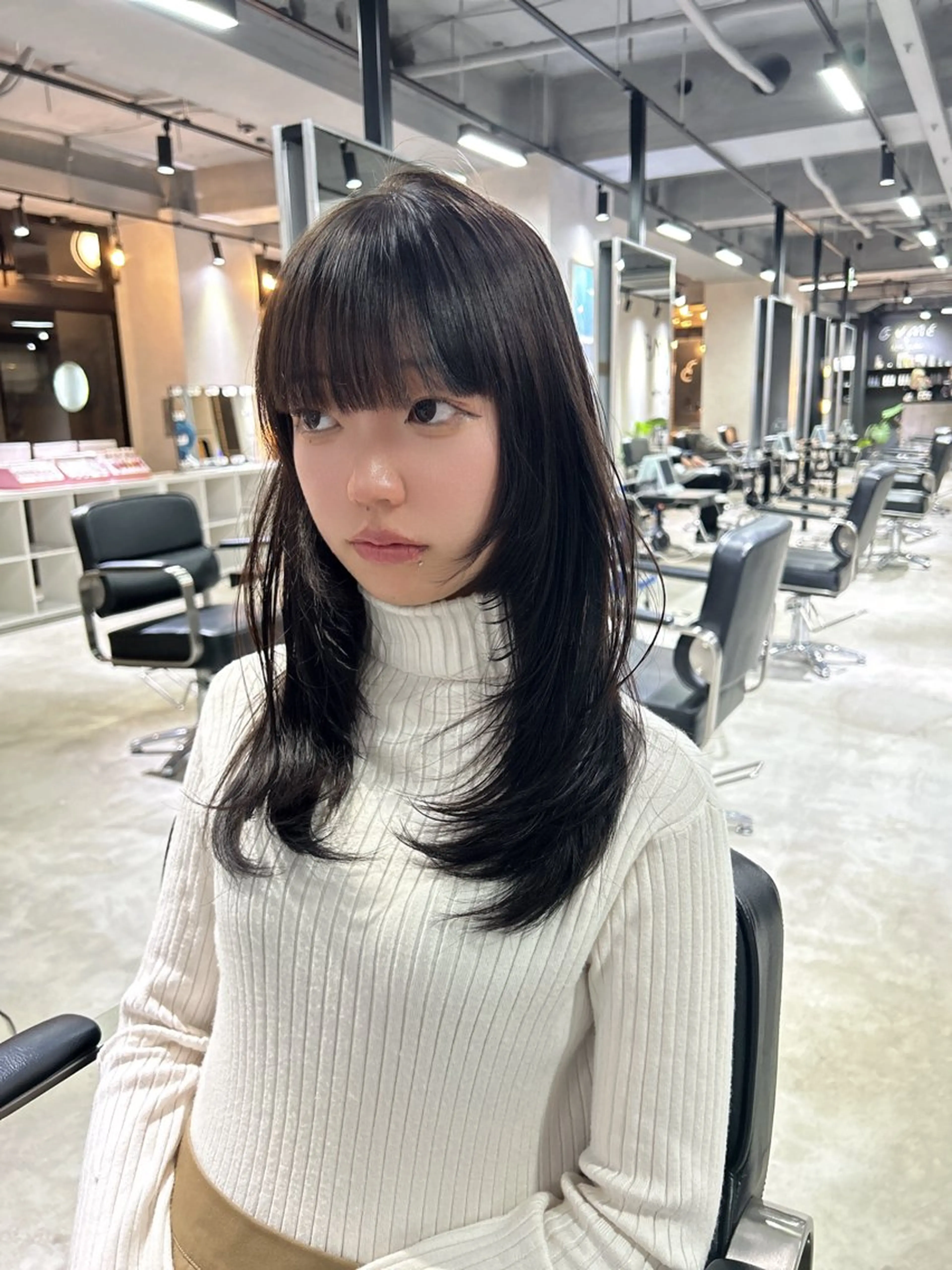 ロング レイヤーカット 大阪韓国ヘア/ /酸性縮毛矯正ゆうとのヘアスタイル