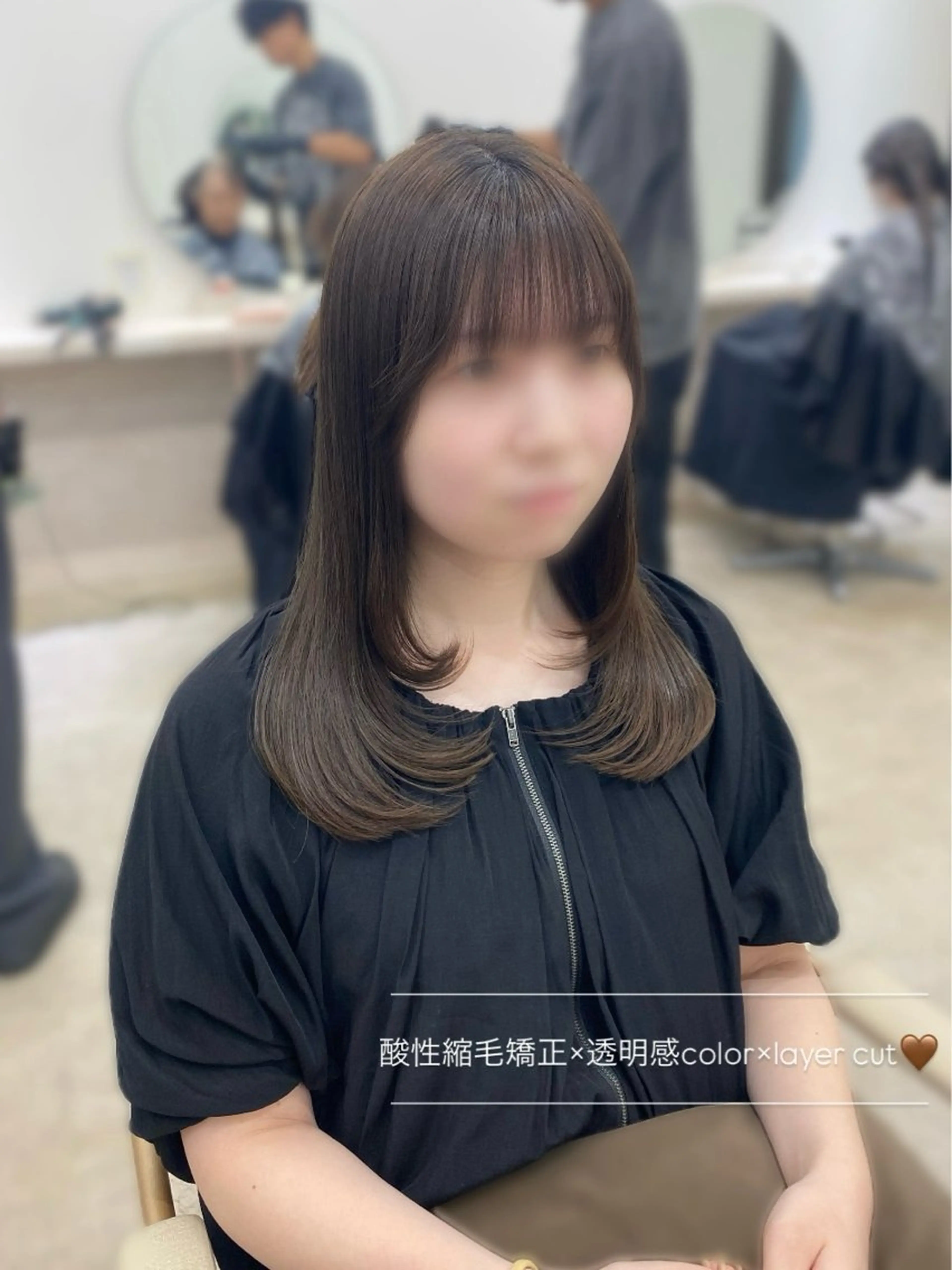 ロング カット ヘアカラー 縮毛矯正 トリートメント 艶髪/縮毛矯正/ Core mikuaのヘアスタイル