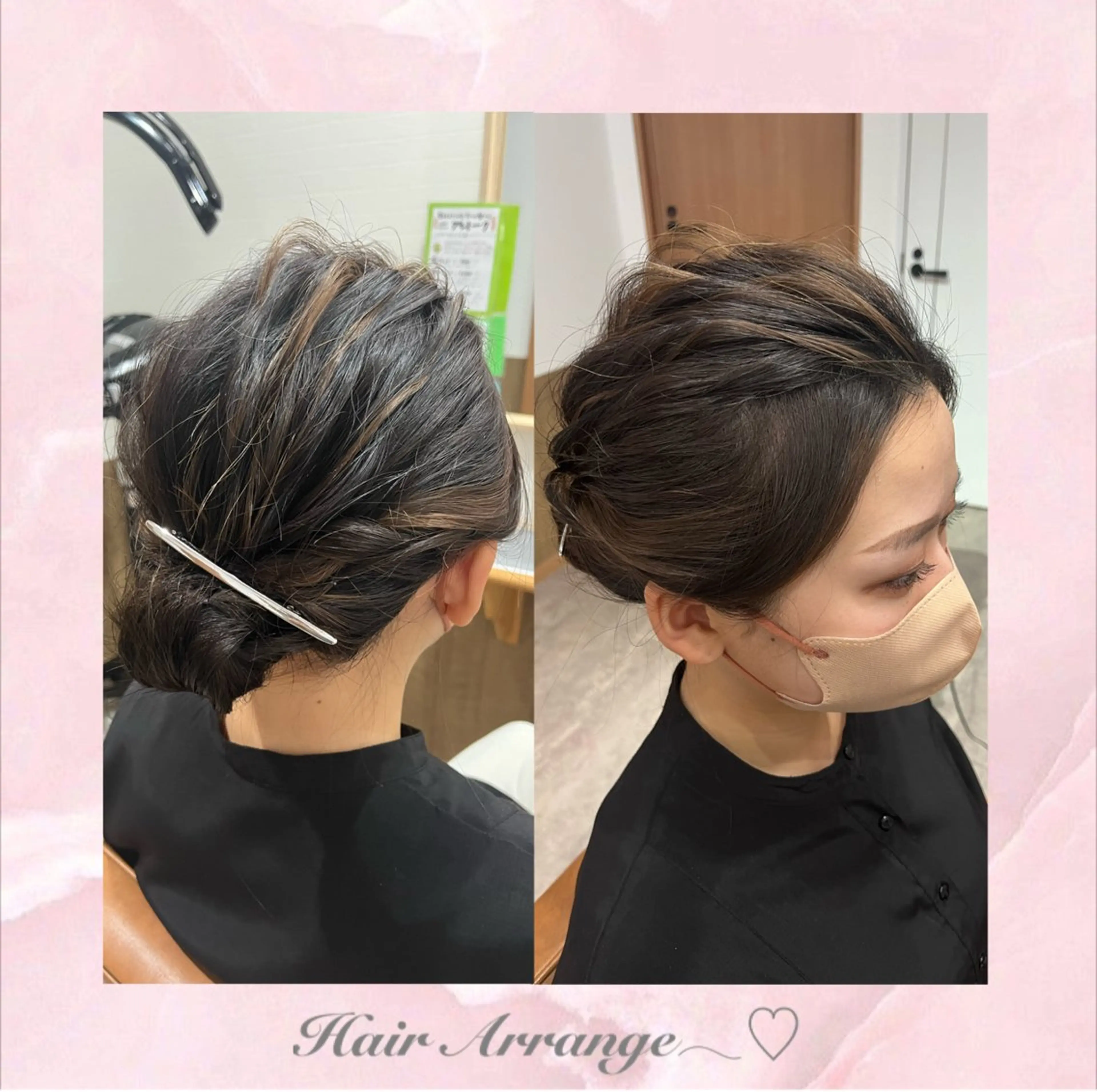 ミディアム ヘアアレンジ ヘアセット 推し活美容師 🩵 Hayashiのヘアスタイル