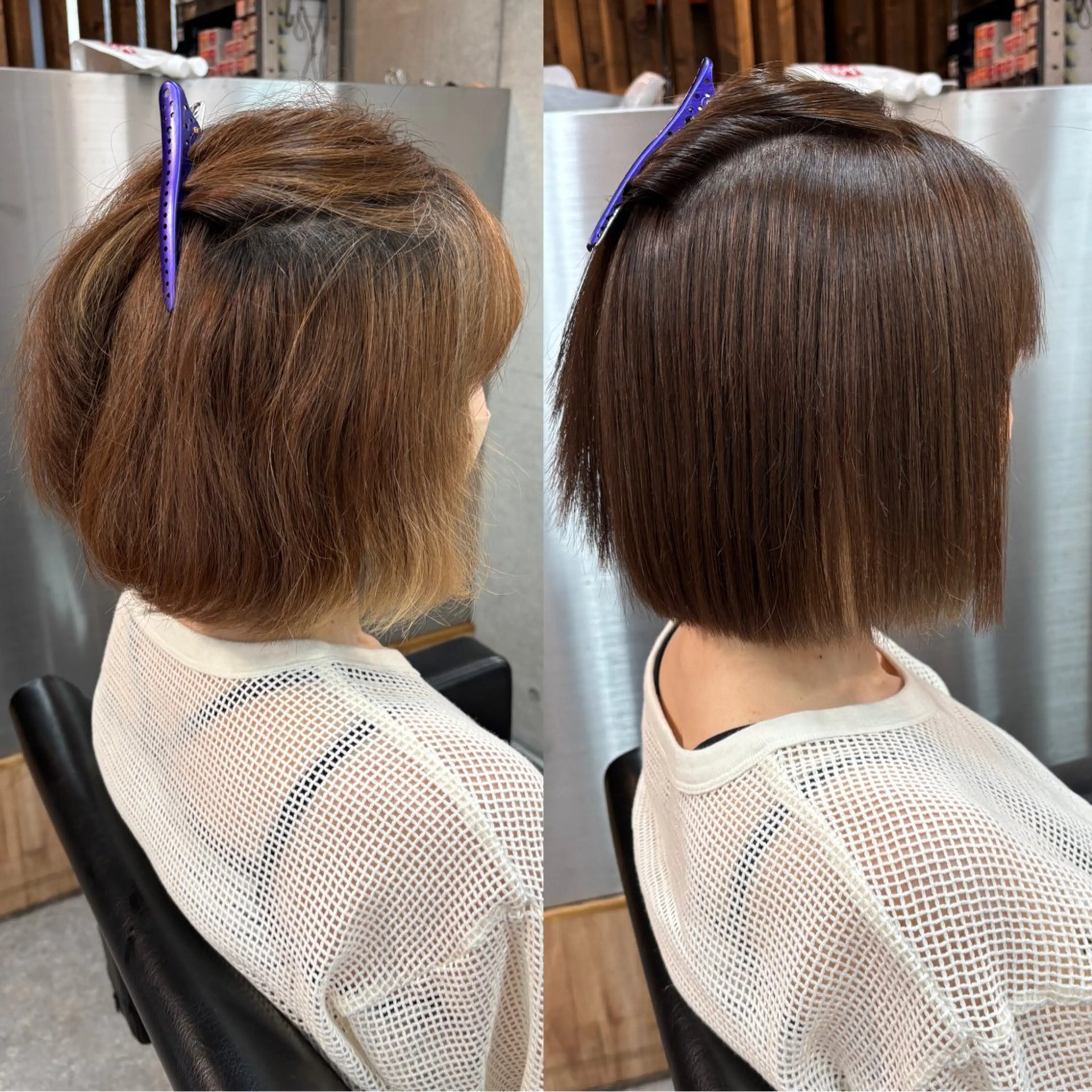 ショート カラー パーマ ブリーチ ボブ 髪質改善 似合わせカット 縮毛矯正 カット ヘアカラー 縮毛矯正 トリートメント ショートボブ縮毛矯正 髪質改善のプロ山道潤のヘアスタイル