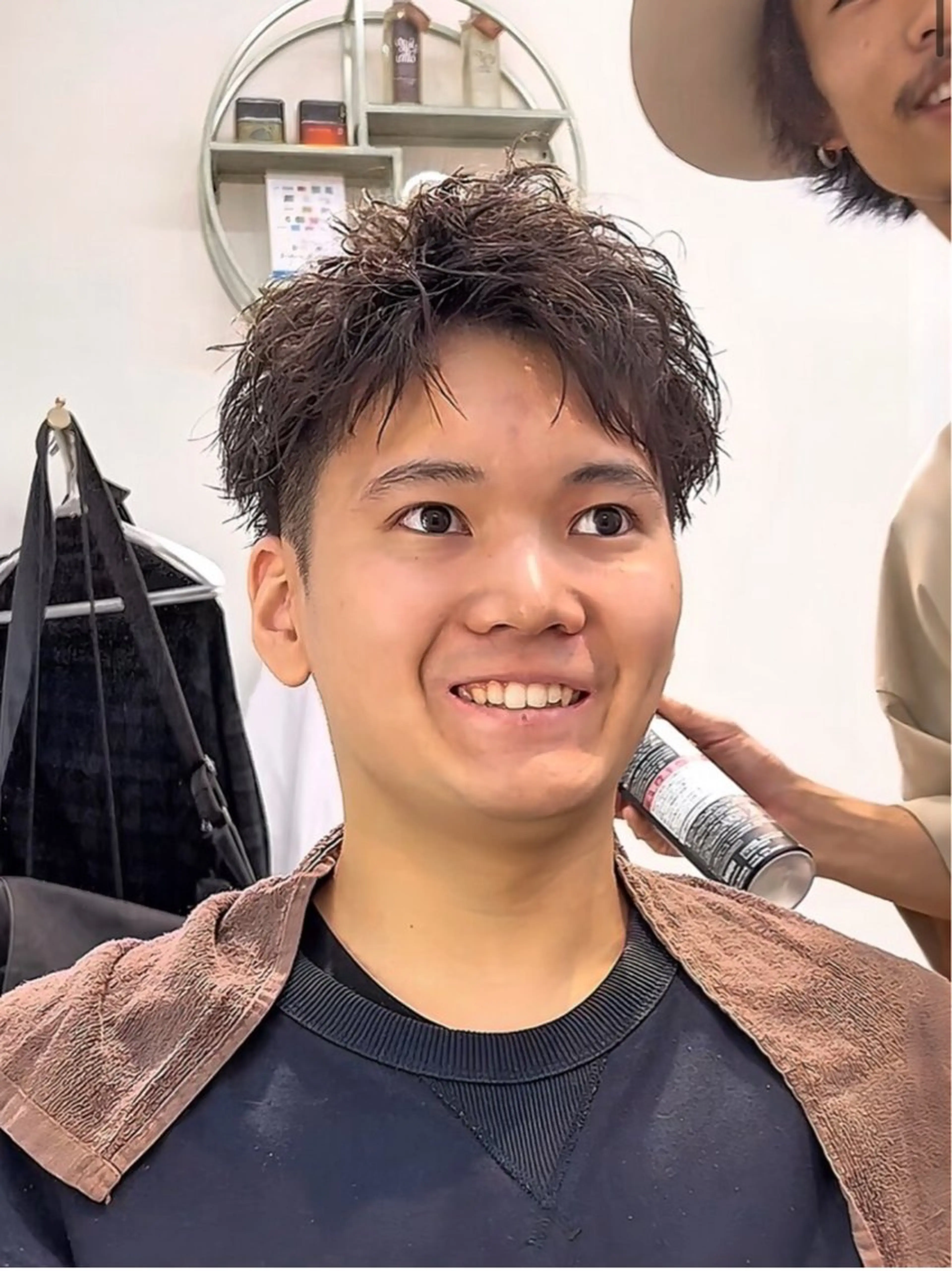 ショート メンズ メンズパーマ ツーブロック 刈り上げ 似合わせカット ショートヘア カット ヘアセット ACES所属・メンズパーマ職人/ モテ髪/たくみのヘアスタイル
