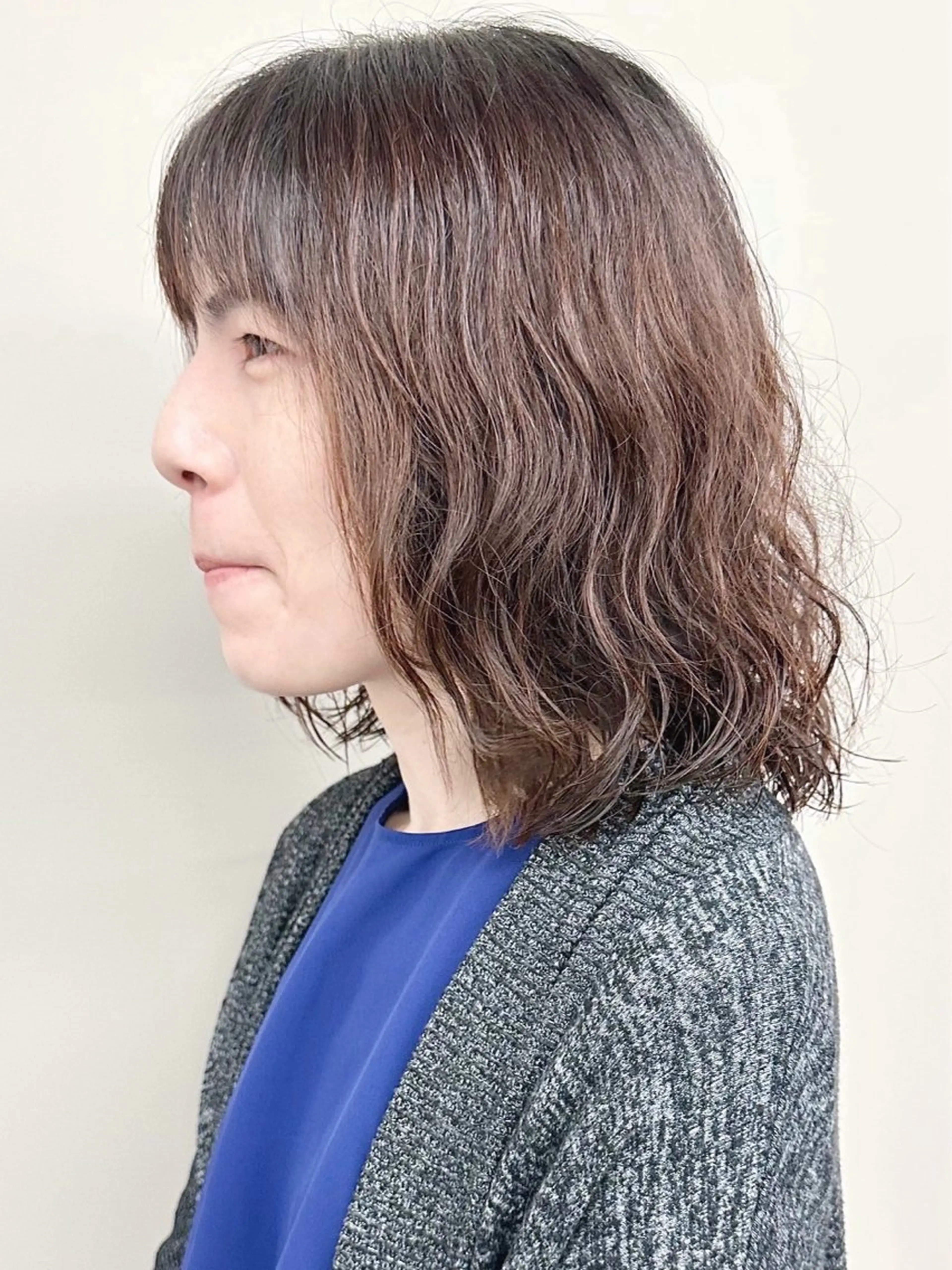ショート パーマ カット パーマ とうい/くせ毛/ ショート/丸みボブのヘアスタイル