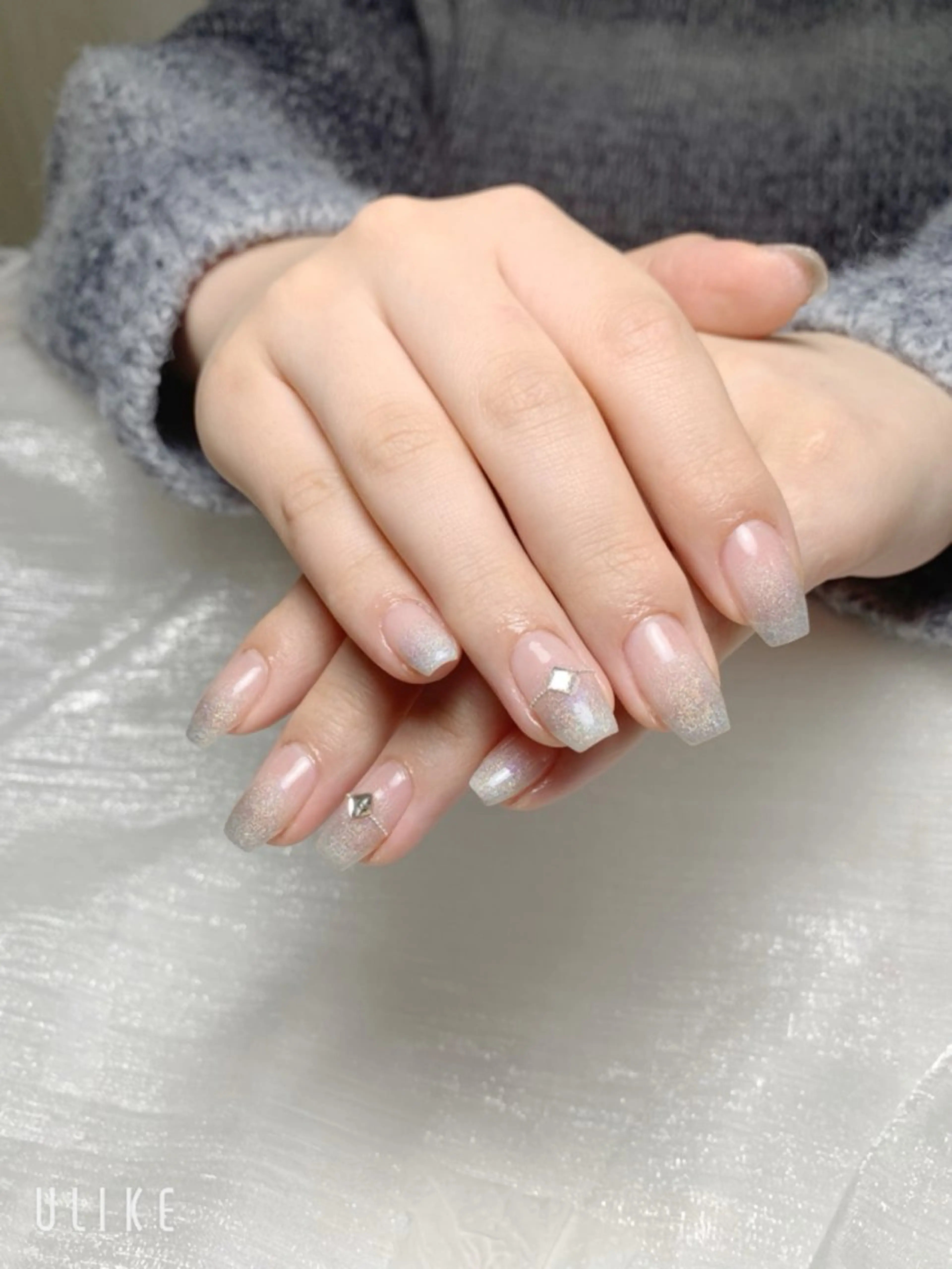 ネイル アートネイル チークネイル 長さ出し フレンチネイル ジェルネイル Lily nails studio所属・ネイルサロン Lilyのネイルデザイン