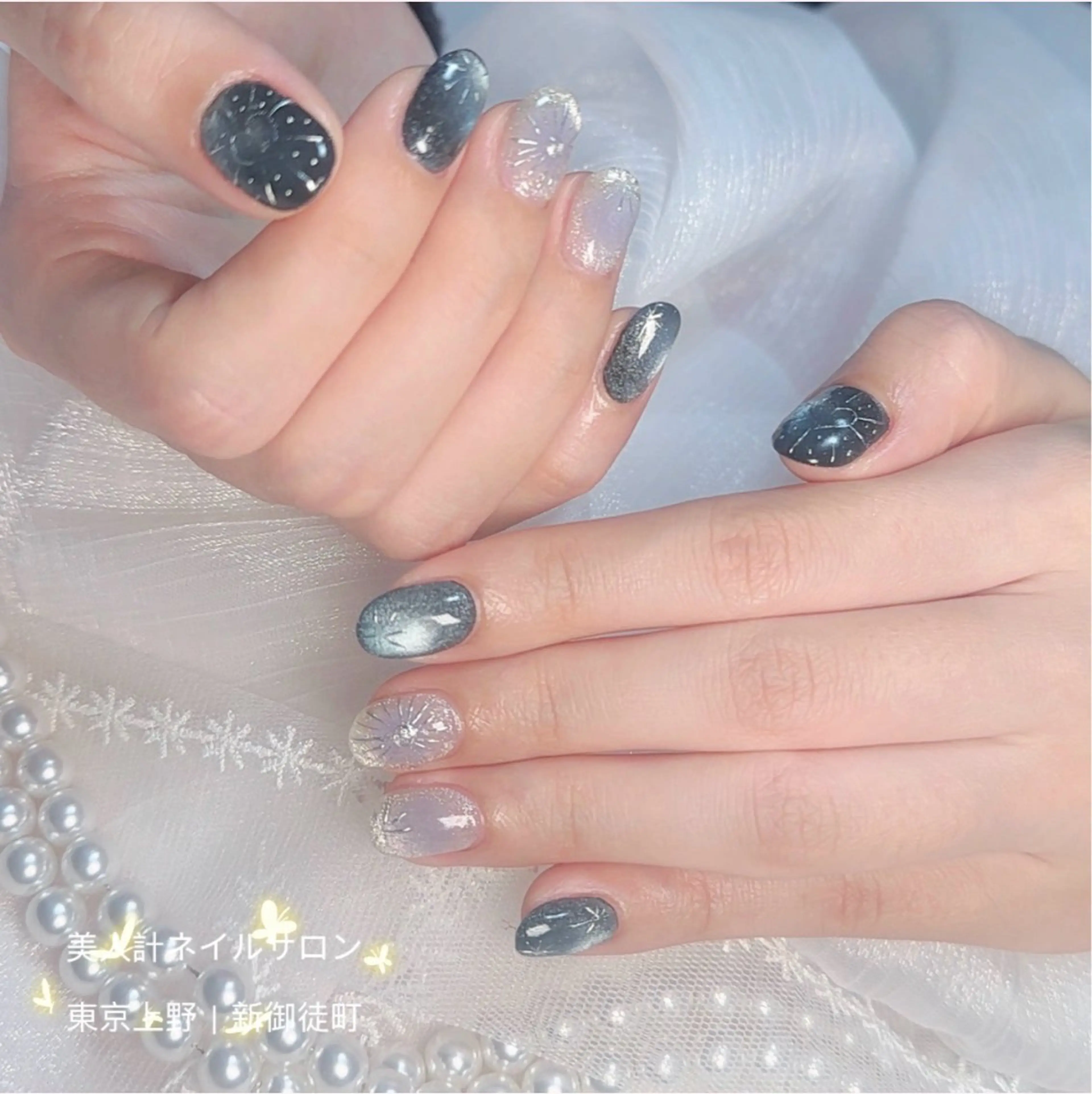 ネイル アートネイル ミラーネイル ハンドネイル 美人計ネイルサロン所属・中山 美月のネイルデザイン