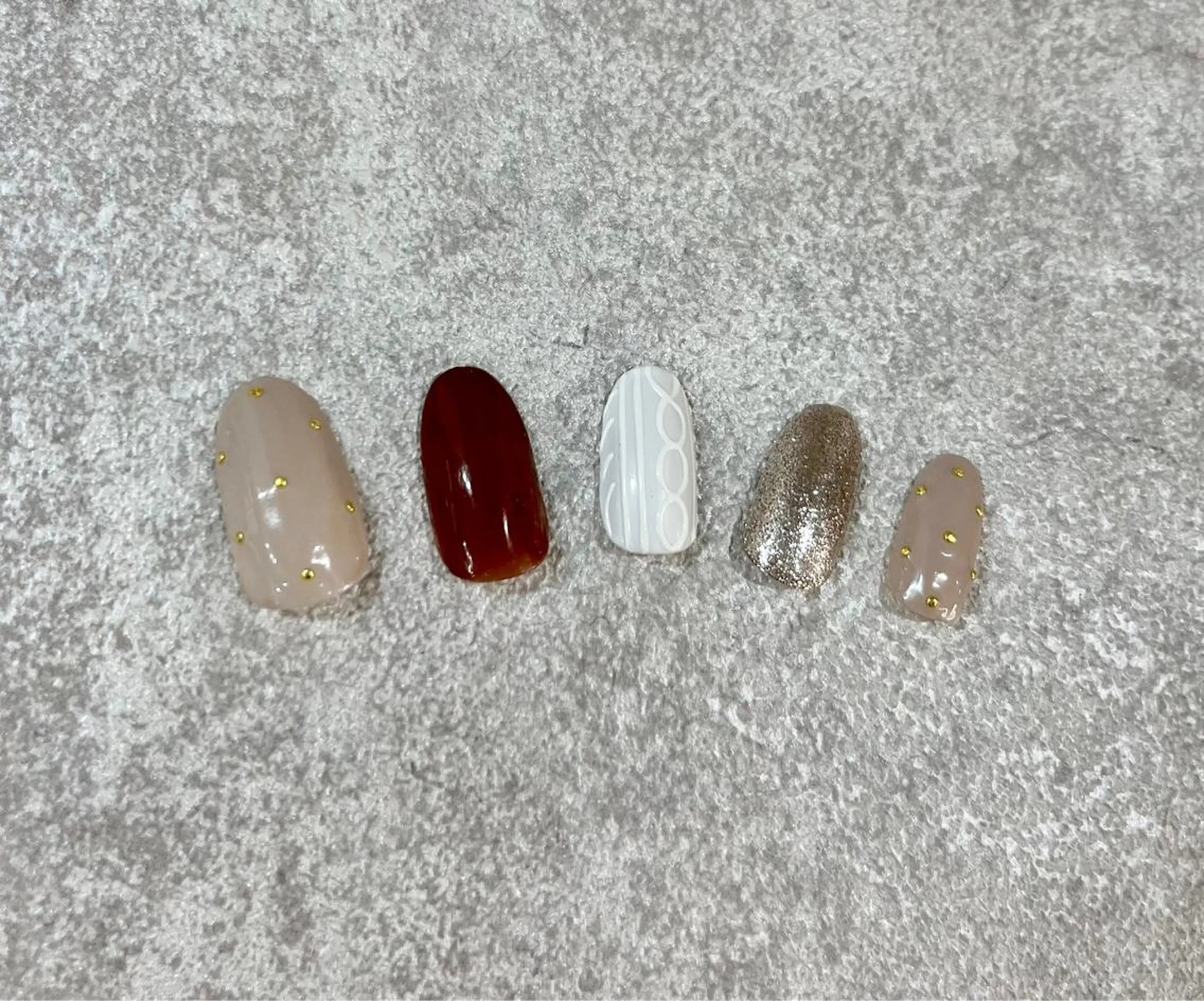 ネイル ニュアンスネイル 冬ネイル ハンドネイル Salon Kのネイルデザイン