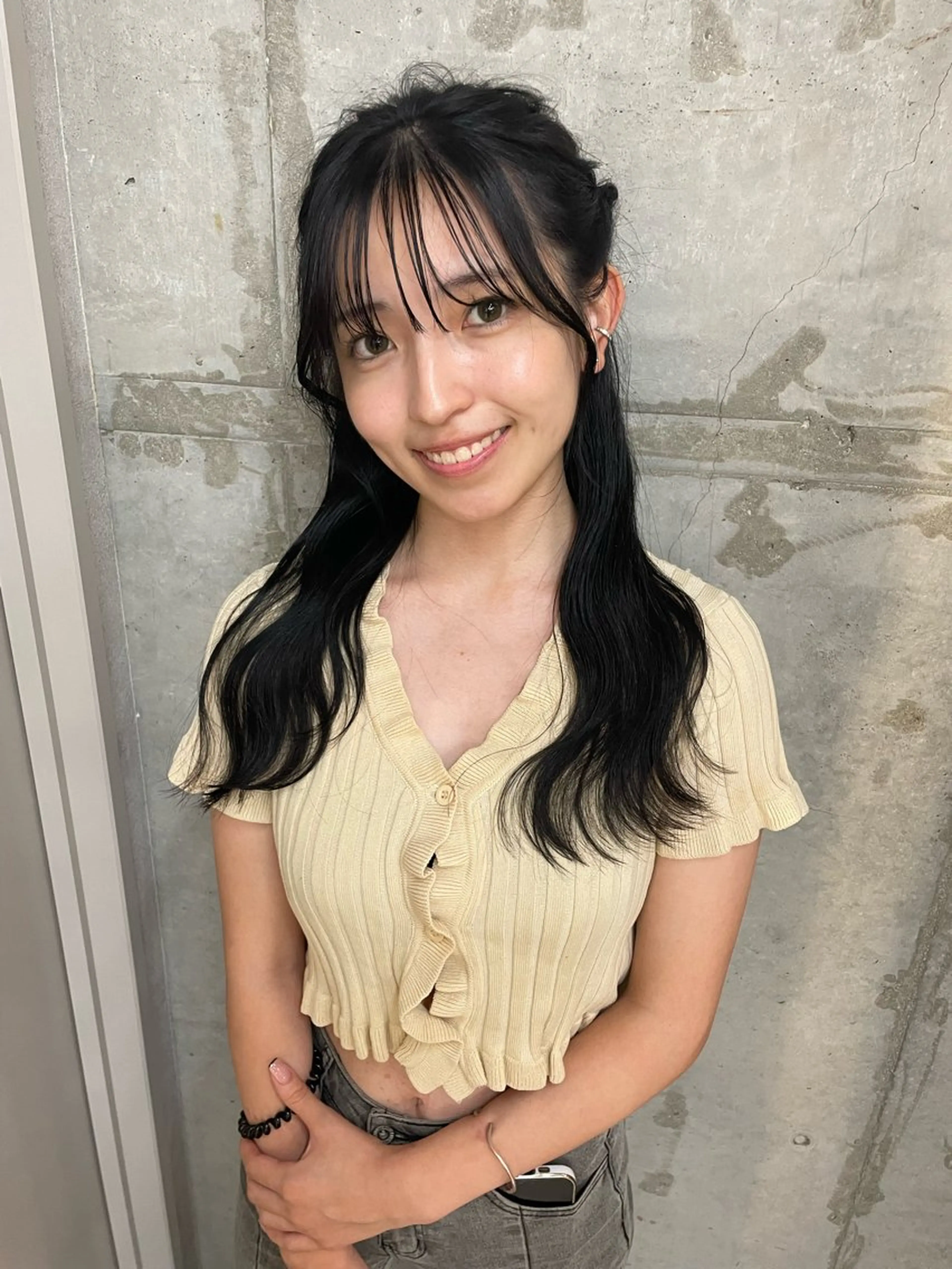 ロング カラー ブリーチ 透明感カラー トリートメント ブリーチ/ベージュ 💕/momoaのヘアスタイル