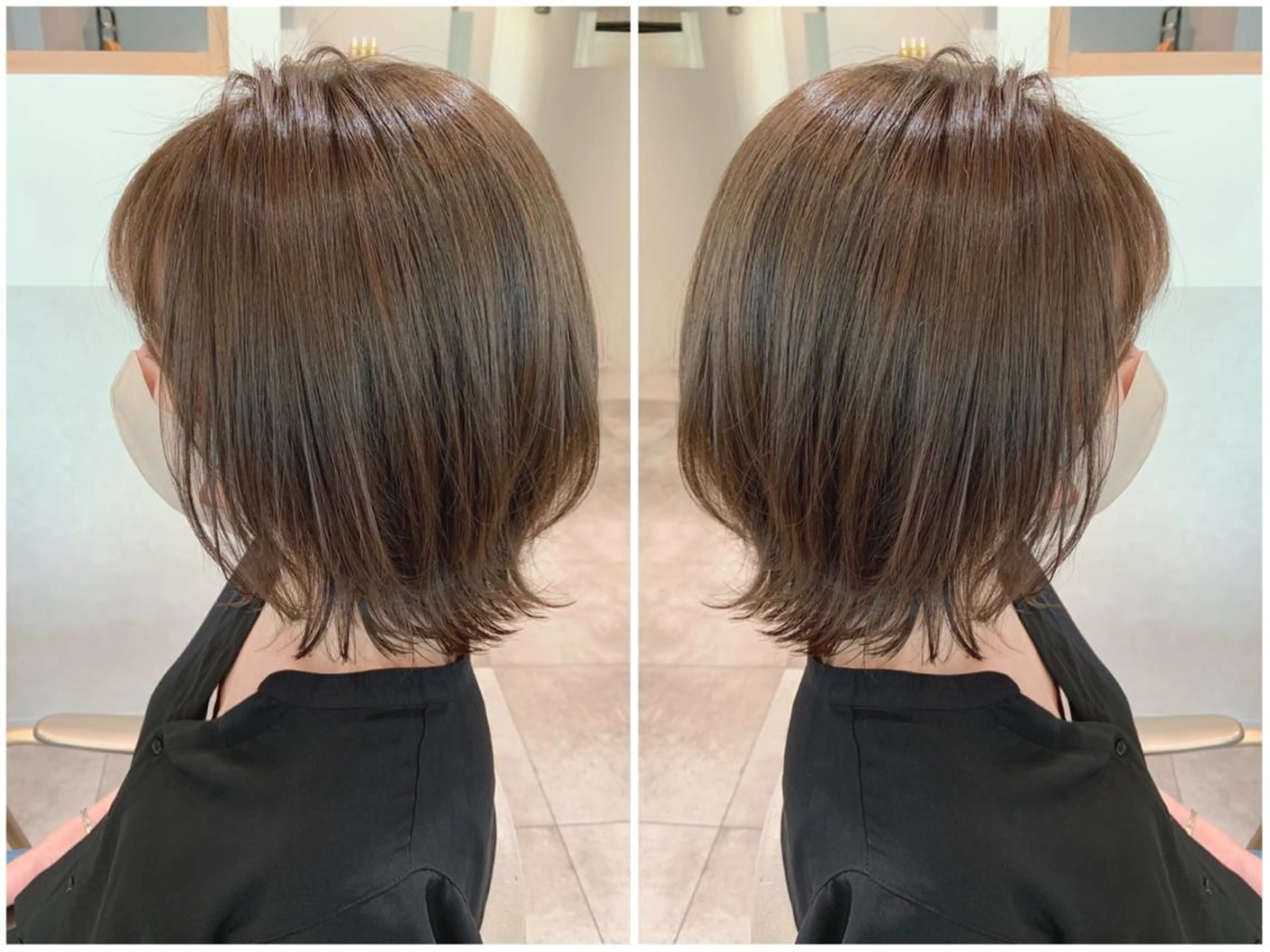 ショート カラー ヘアアレンジ ベージュカラー オレンジ カット ヘアカラー rita atelier 【リタ】所属・韓国hair🦋 Nanaのヘアスタイル