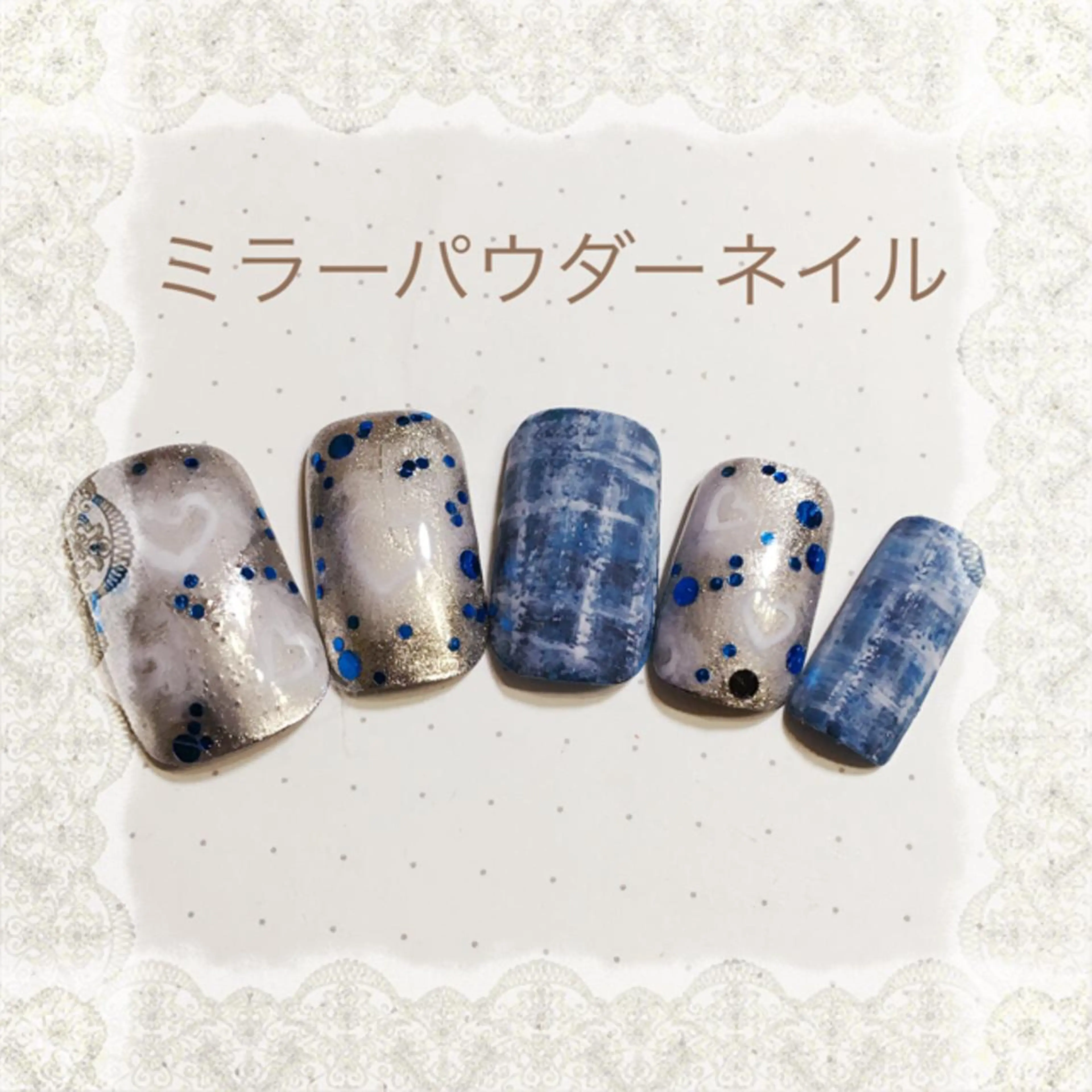 ネイル アートネイル ミラーネイル corazon所属・ネイリスト aicoのネイルデザイン