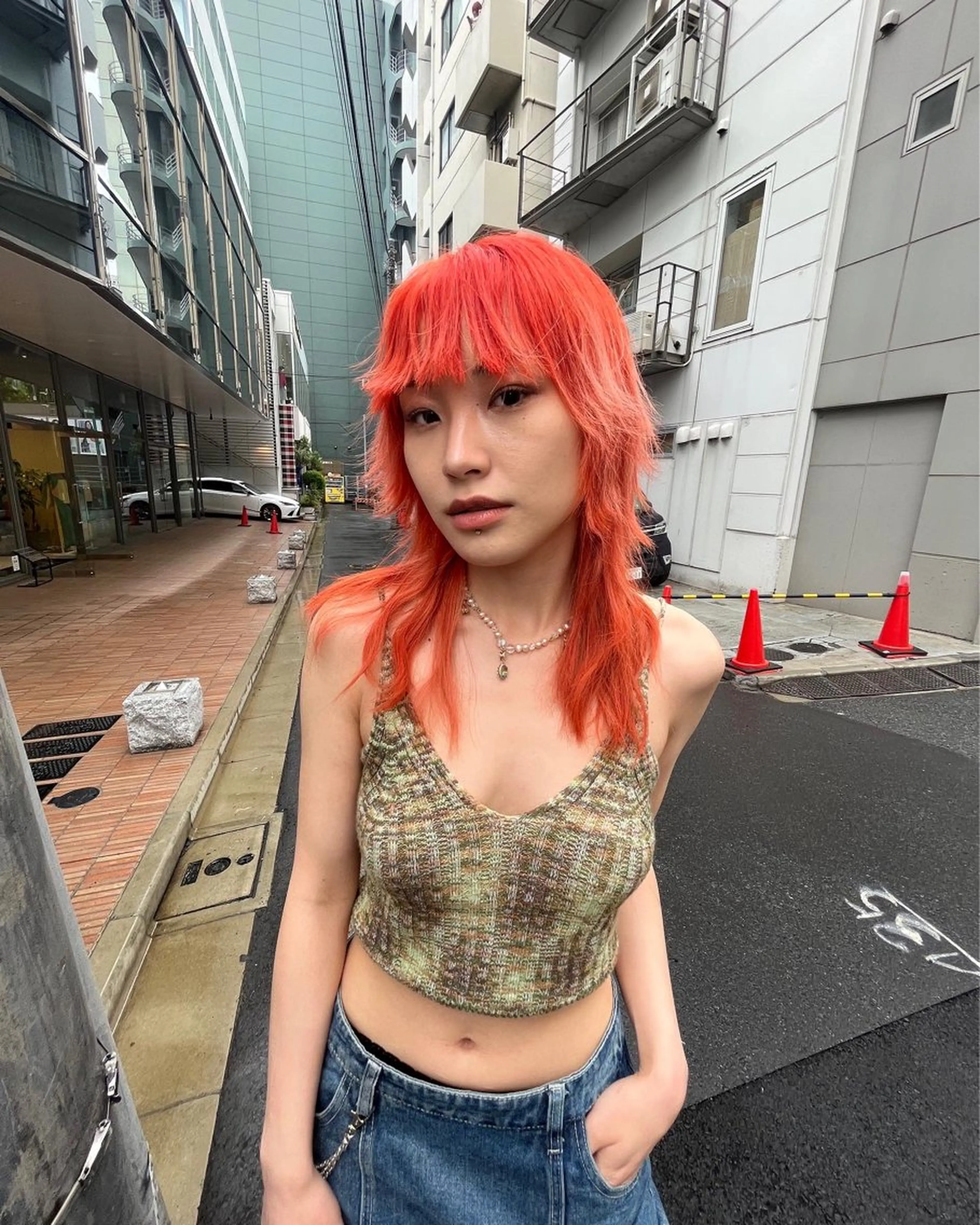 ミディアム カット ヘアカラー レイヤーカット\ウル フ　chinatsuのヘアスタイル