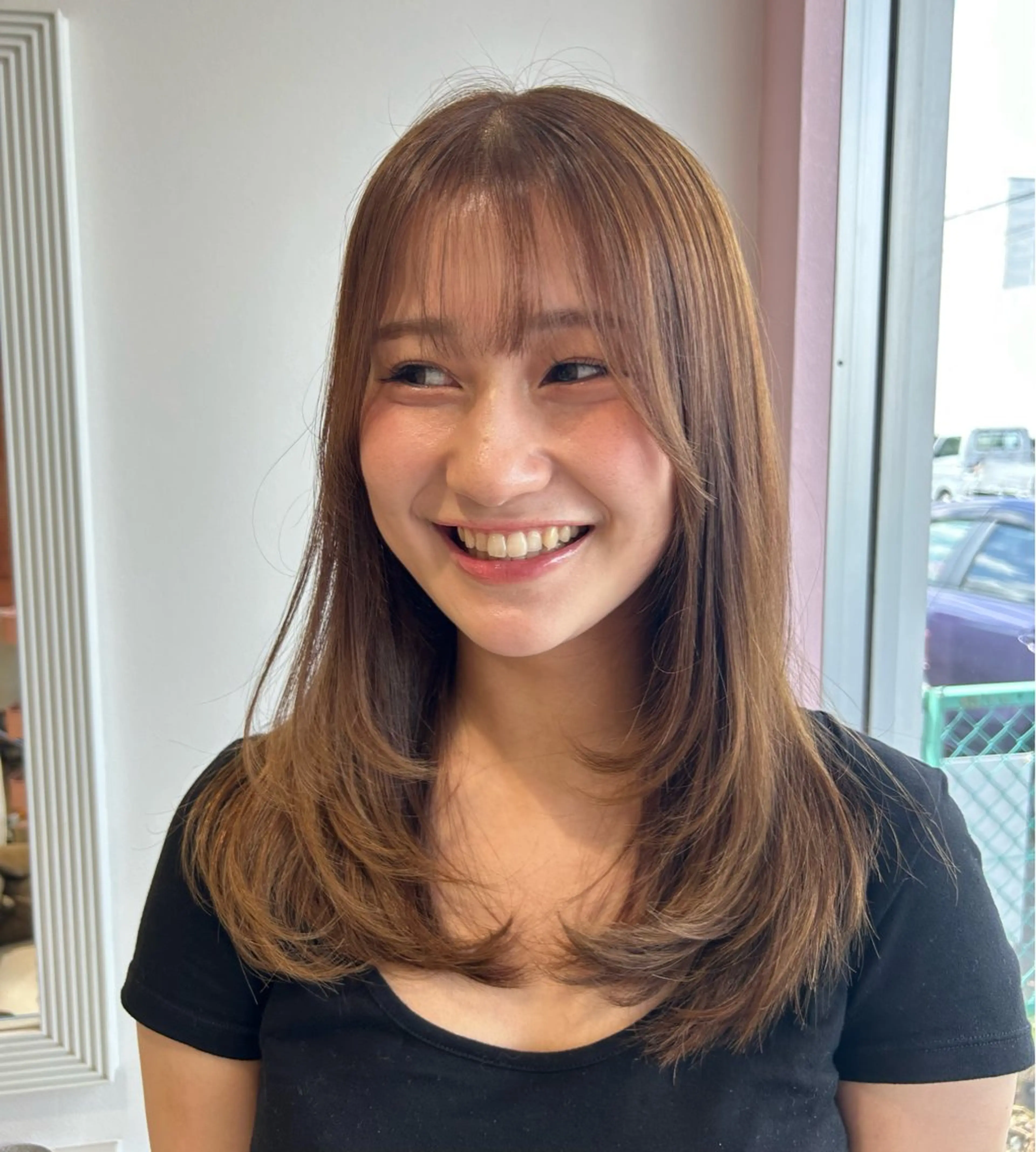 ロング レイヤーカット カット ヘアカラー トリートメント 🩷愛咲🩷レイヤー /透明感カラーのヘアスタイル