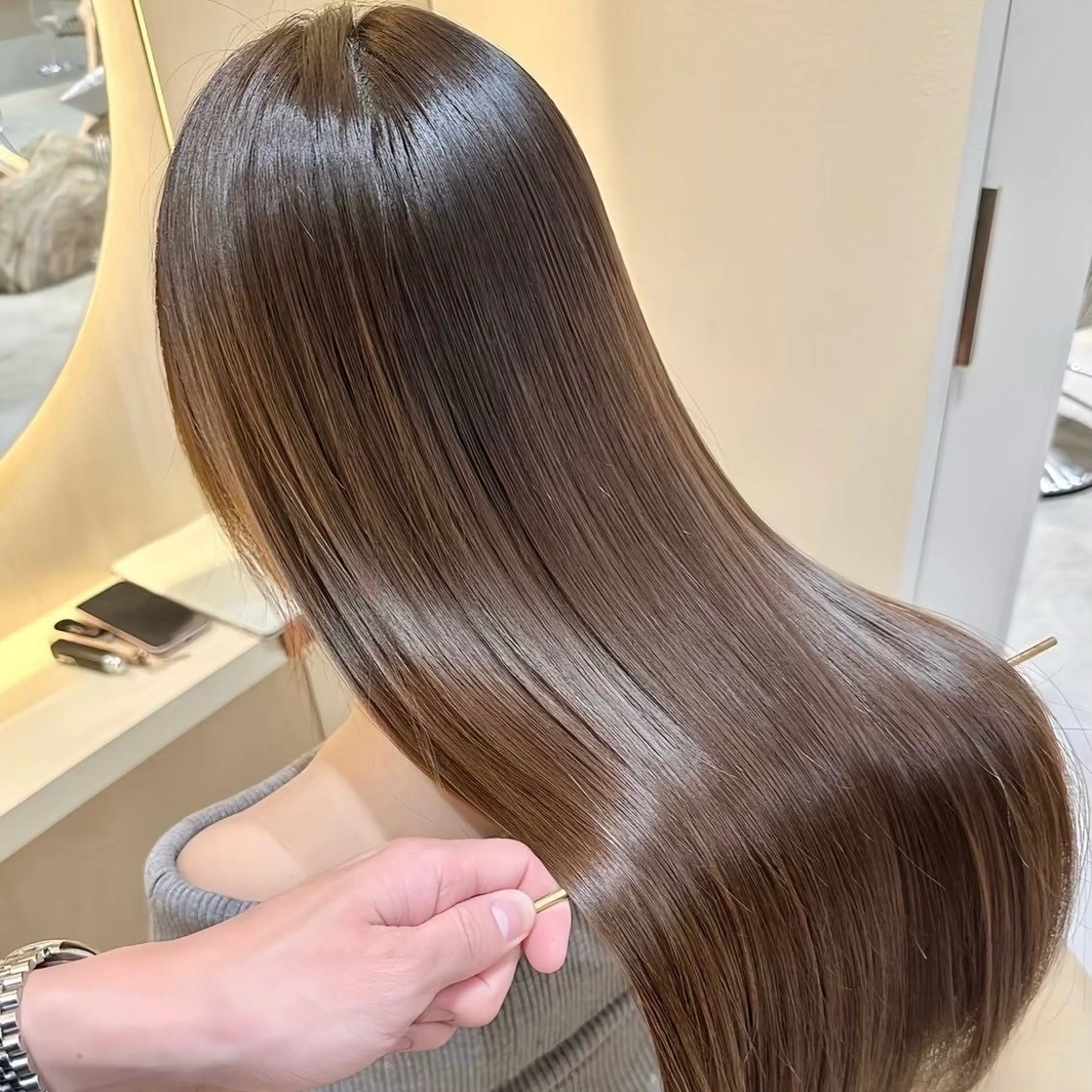 カット💇‍♀️+カラー🎨+美髪縮毛矯正🌈+1STEPトリートメント✨の写真