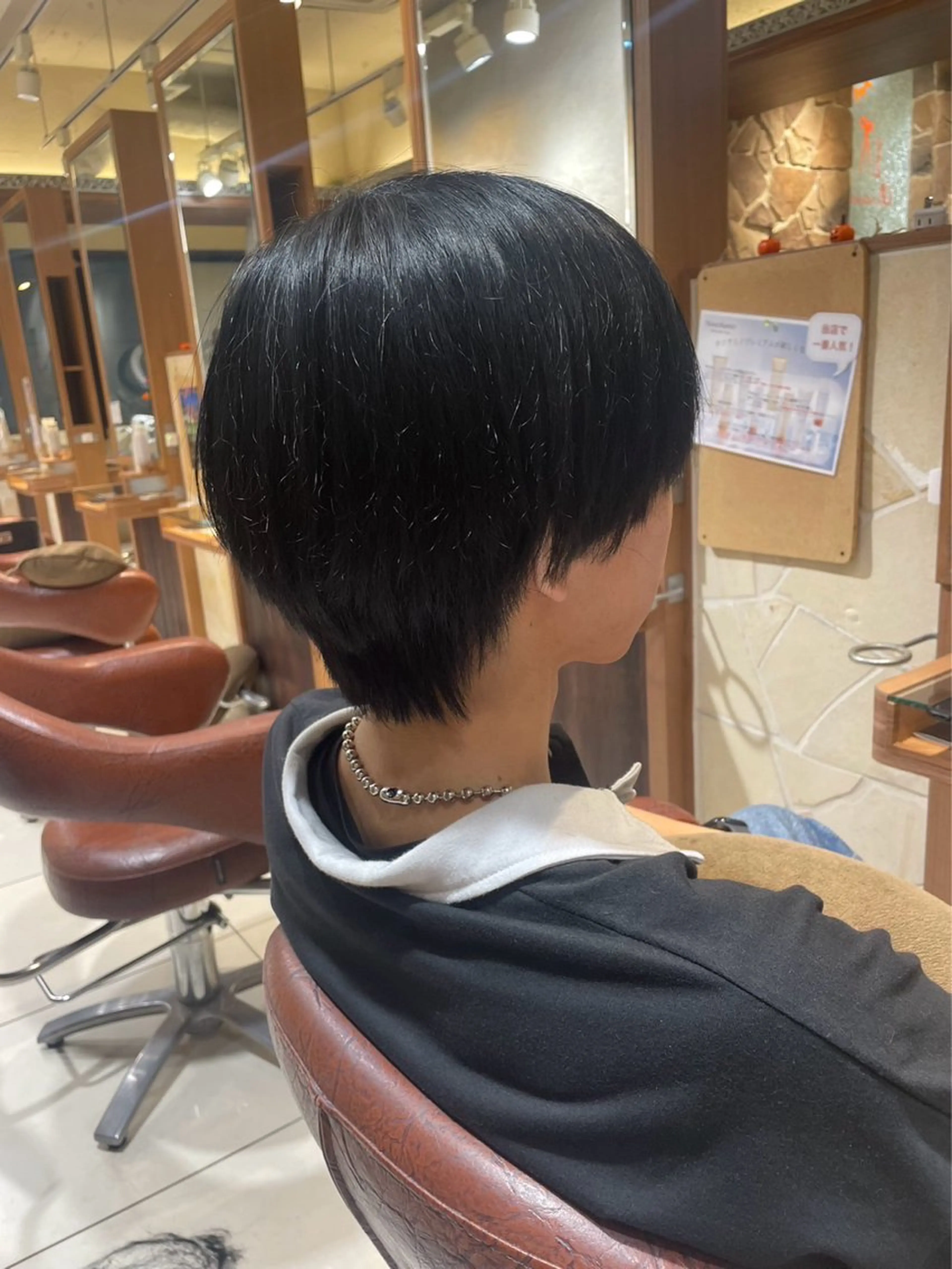 ショート カラー パーマ メンズ シャドウパーマ 石見のヘアスタイル