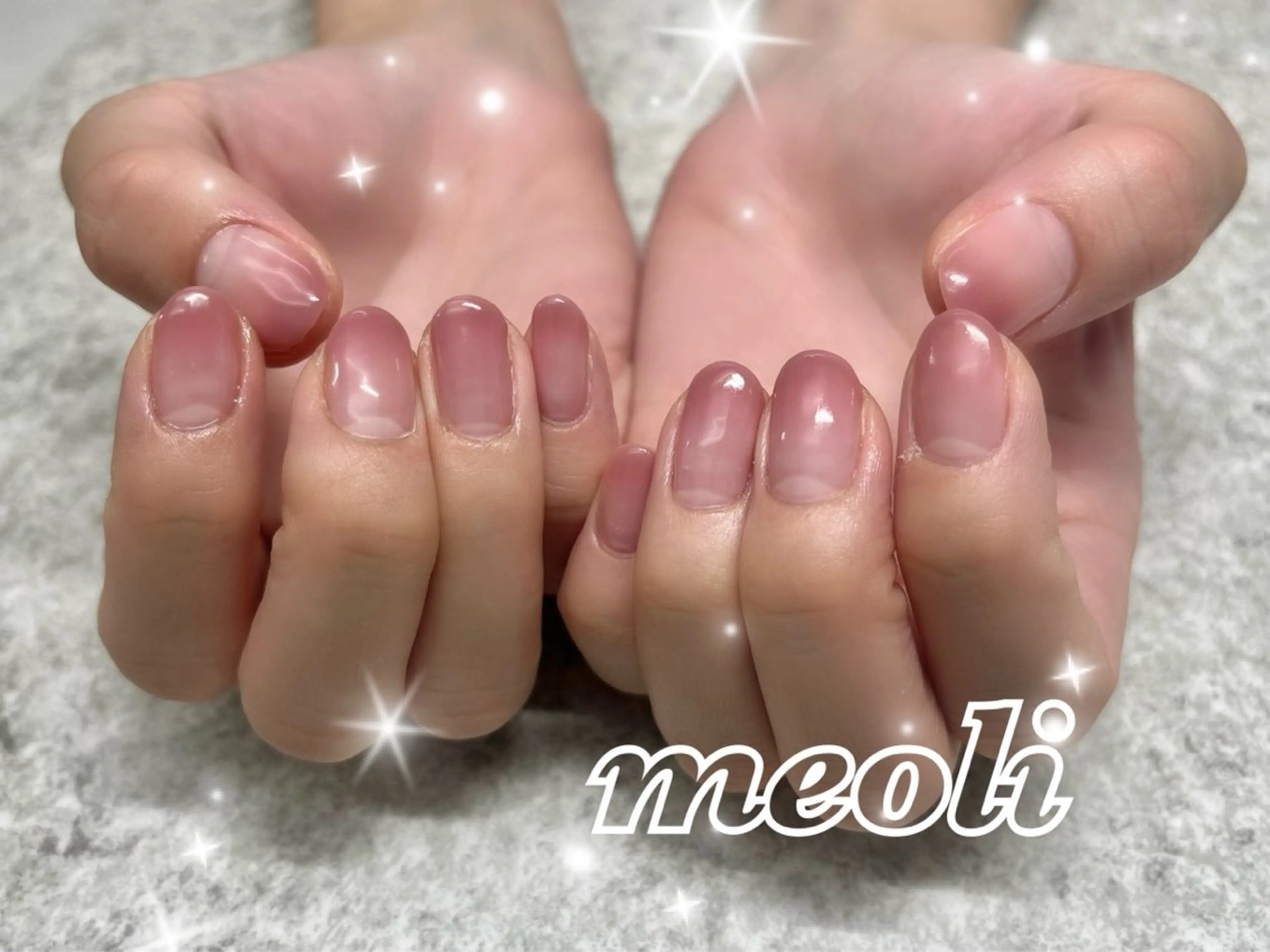 ネイル グラデーション ピンク ハンドネイル nail salon meoli　アヤのネイルデザイン
