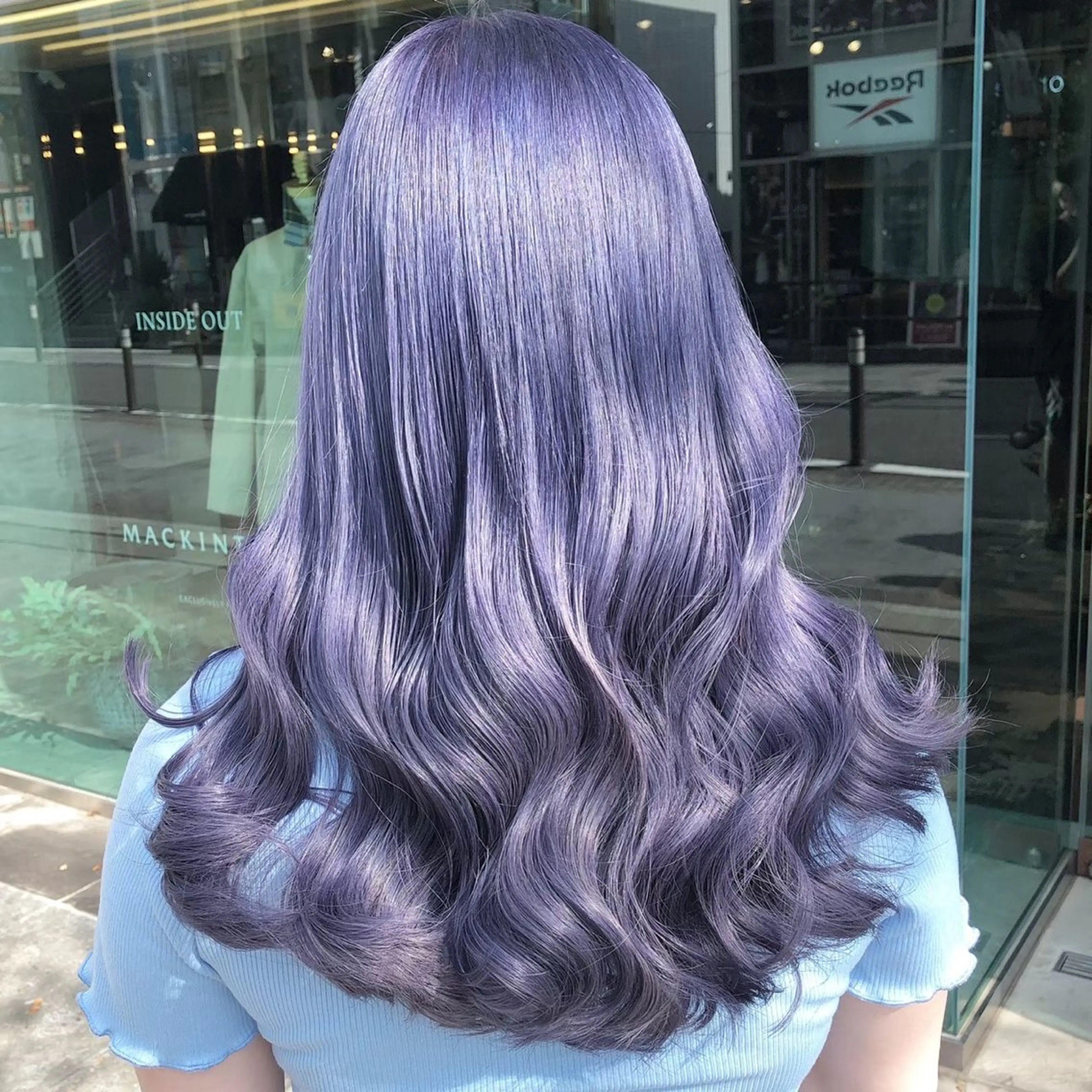 ミディアム カラー ヘアアレンジ 韓国風ヘア ヘアカラー トリートメント 🌟🍒ハイトーン 韓国ヘア/ユウミのヘアスタイル