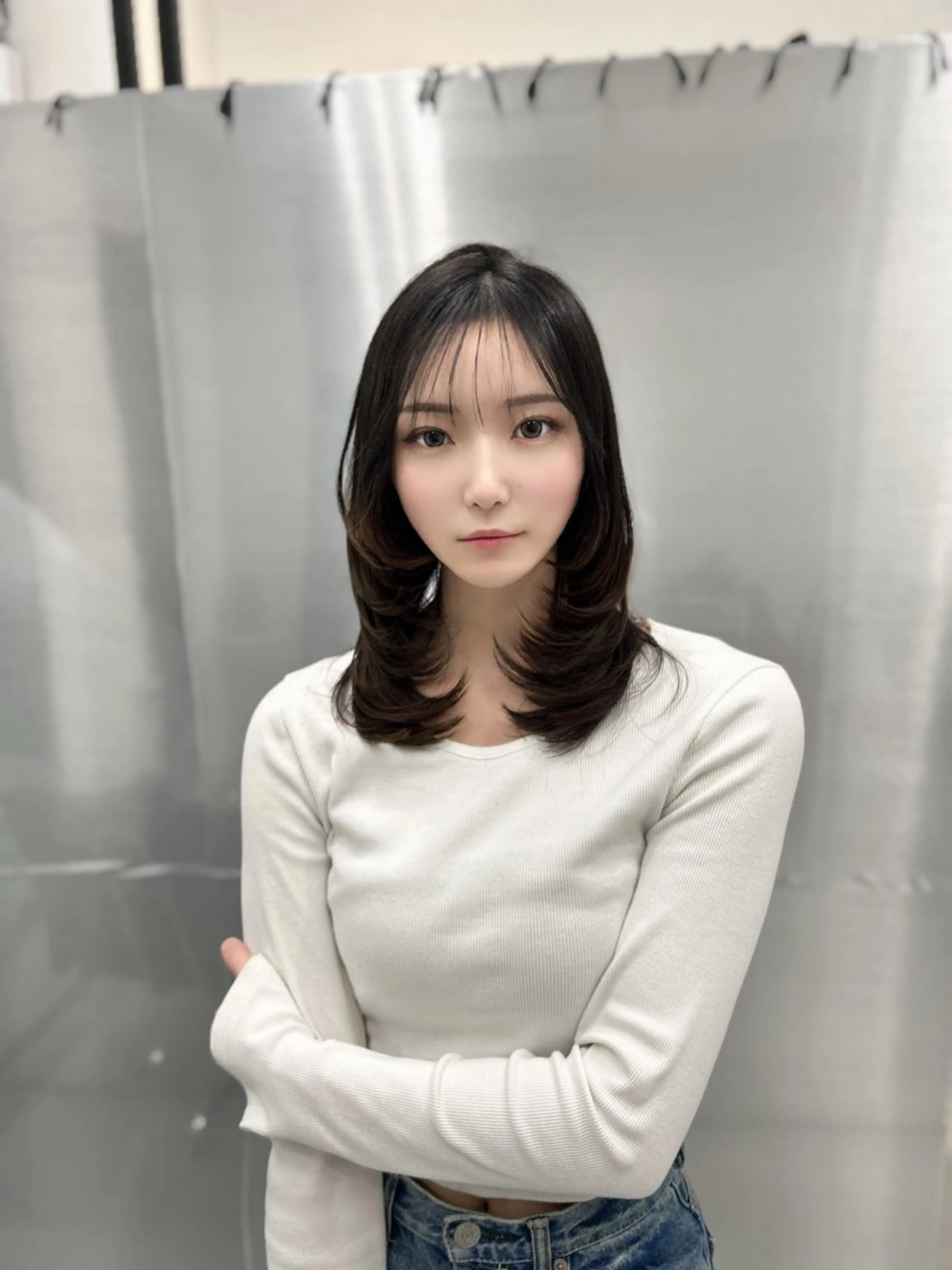 セミロング カット ヘアカラー トリートメント LOMKH所属・レイヤーカット/韓国 /縮毛矯正/タツヤのヘアスタイル