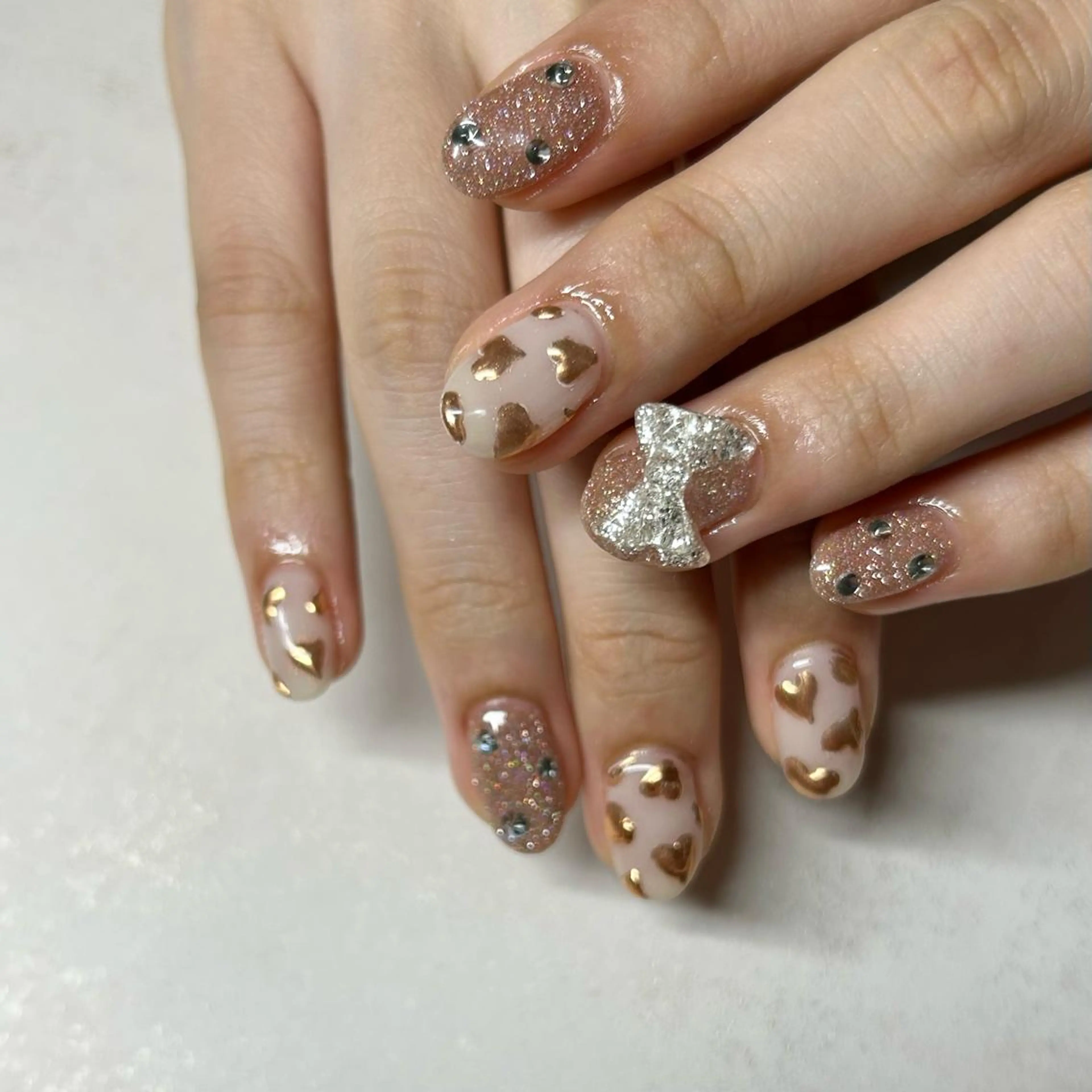 ネイル リボン ハンドネイル Nail Salon Spring St.【スプリングストリート】所属・Nail Salon Spring St.のネイルデザイン