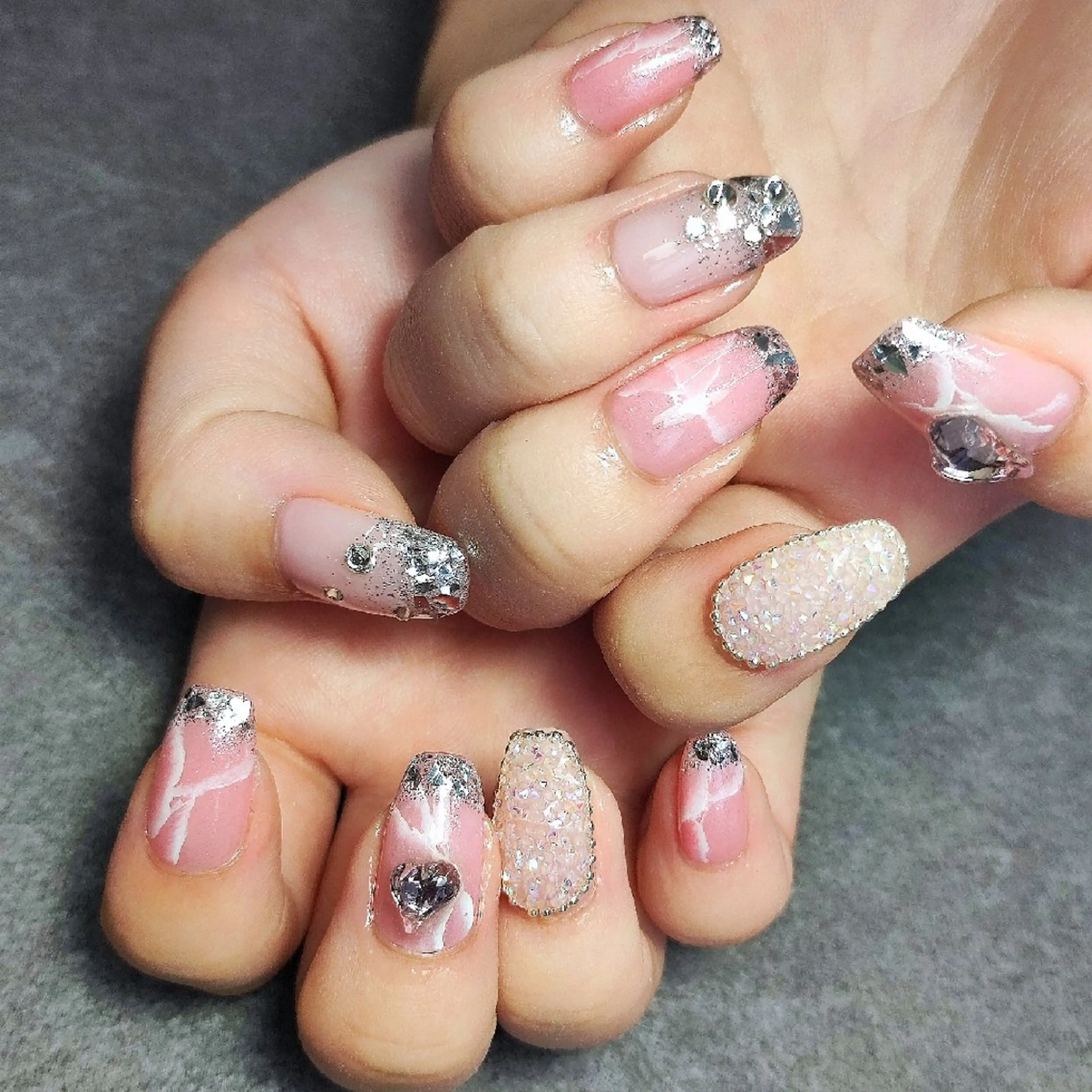 ネイル 大理石ネイル(マーブル) 持ち込み ハンドネイル 個人サロン saltnailのネイルデザイン