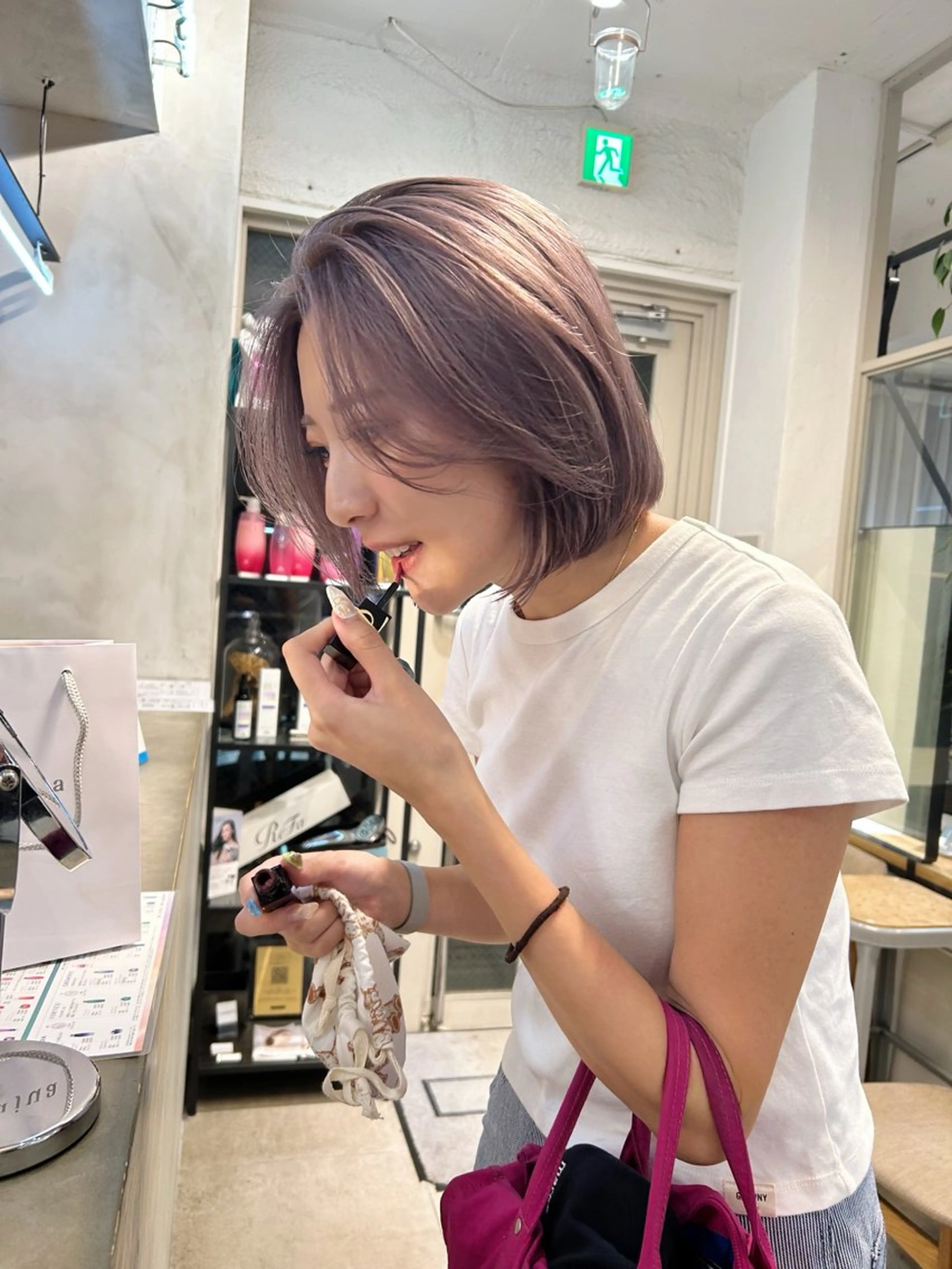 ショート カラー カット ヘアカラー トリートメント グレージュ× ボブ× ハイトーン　前田隆太のヘアスタイル