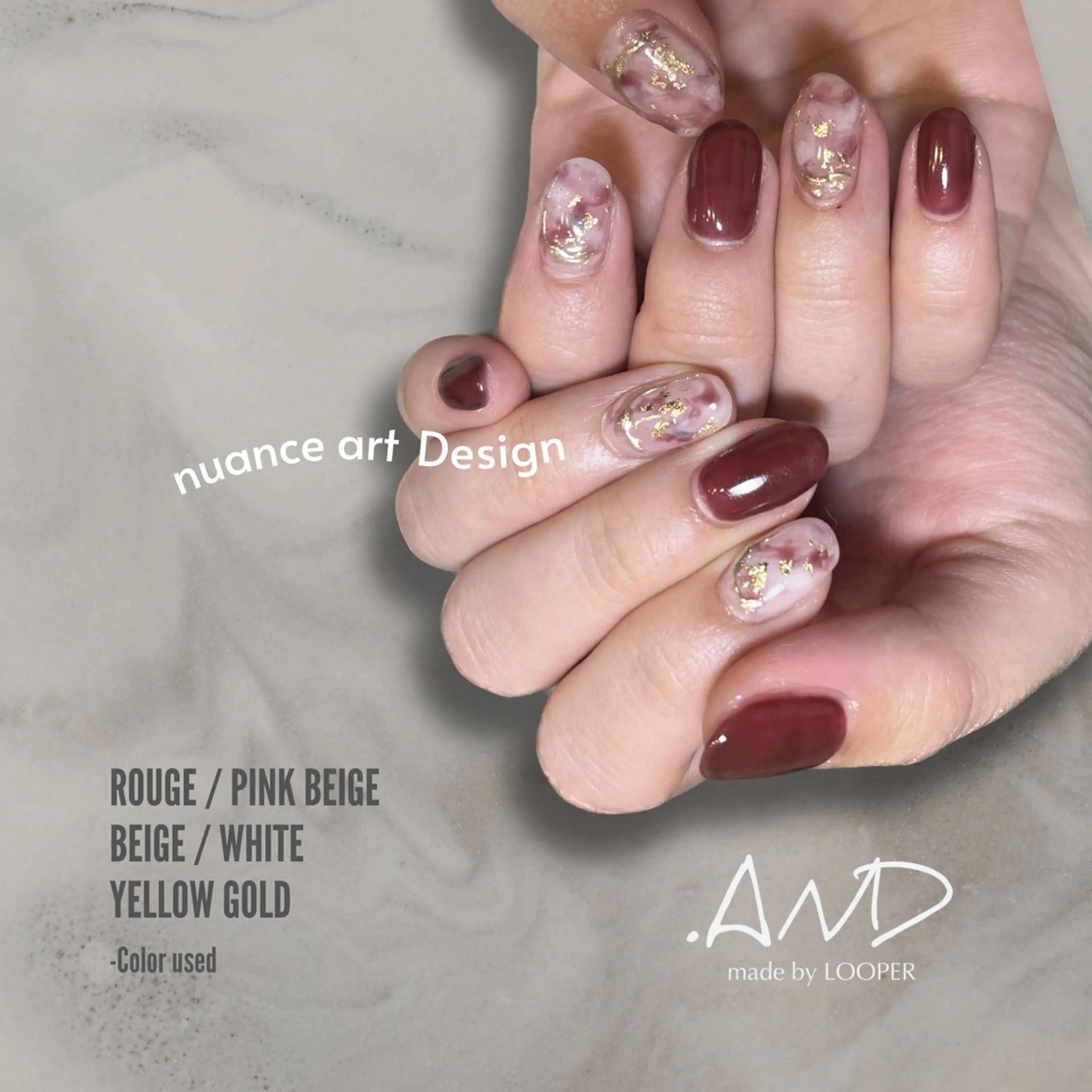 ネイル アートネイル ニュアンスネイル LOOPER所属・mzh ...のネイルデザイン