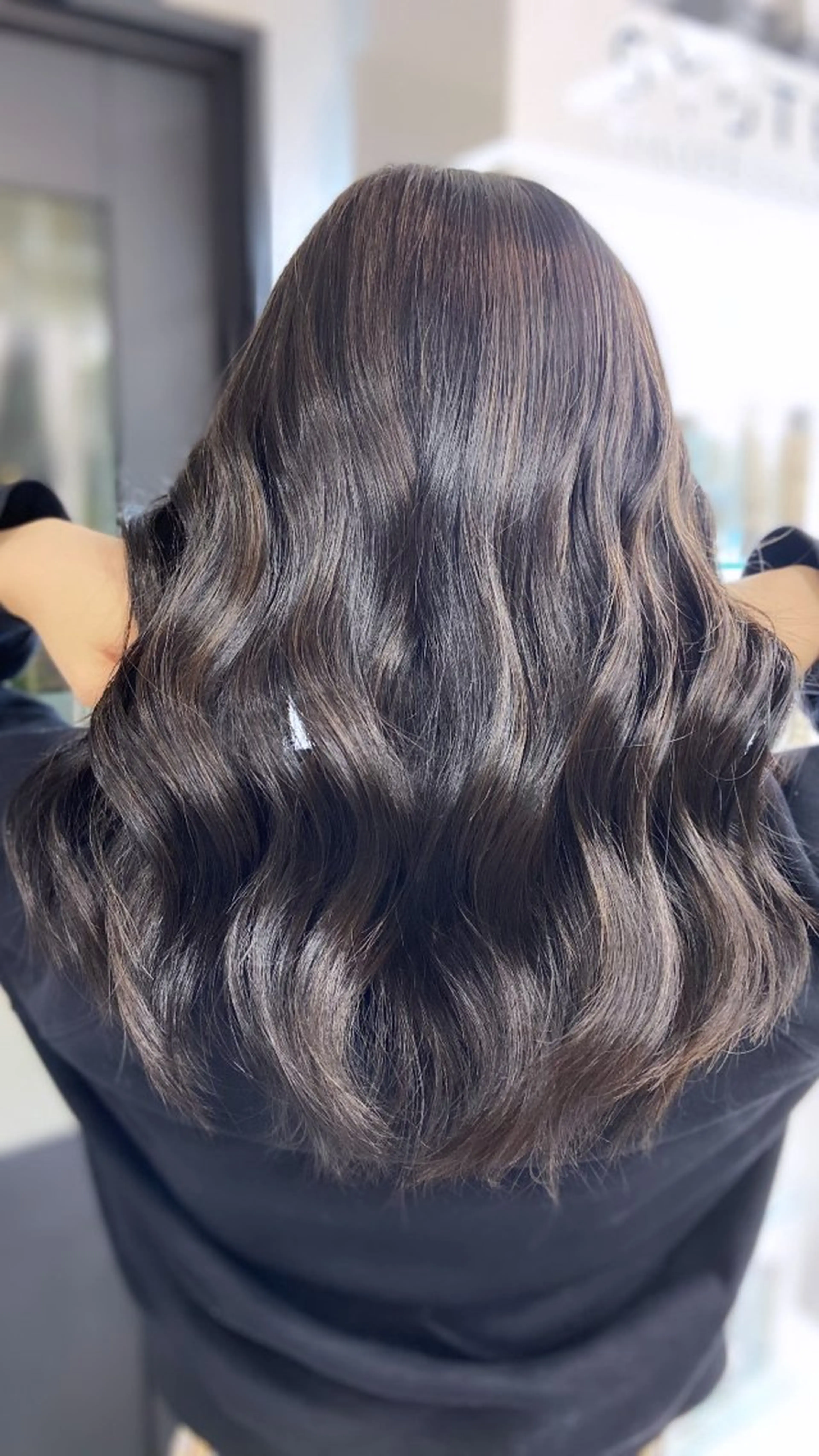 セミロング カラー ハイトーン/ダブル カラー/akihoのヘアスタイル