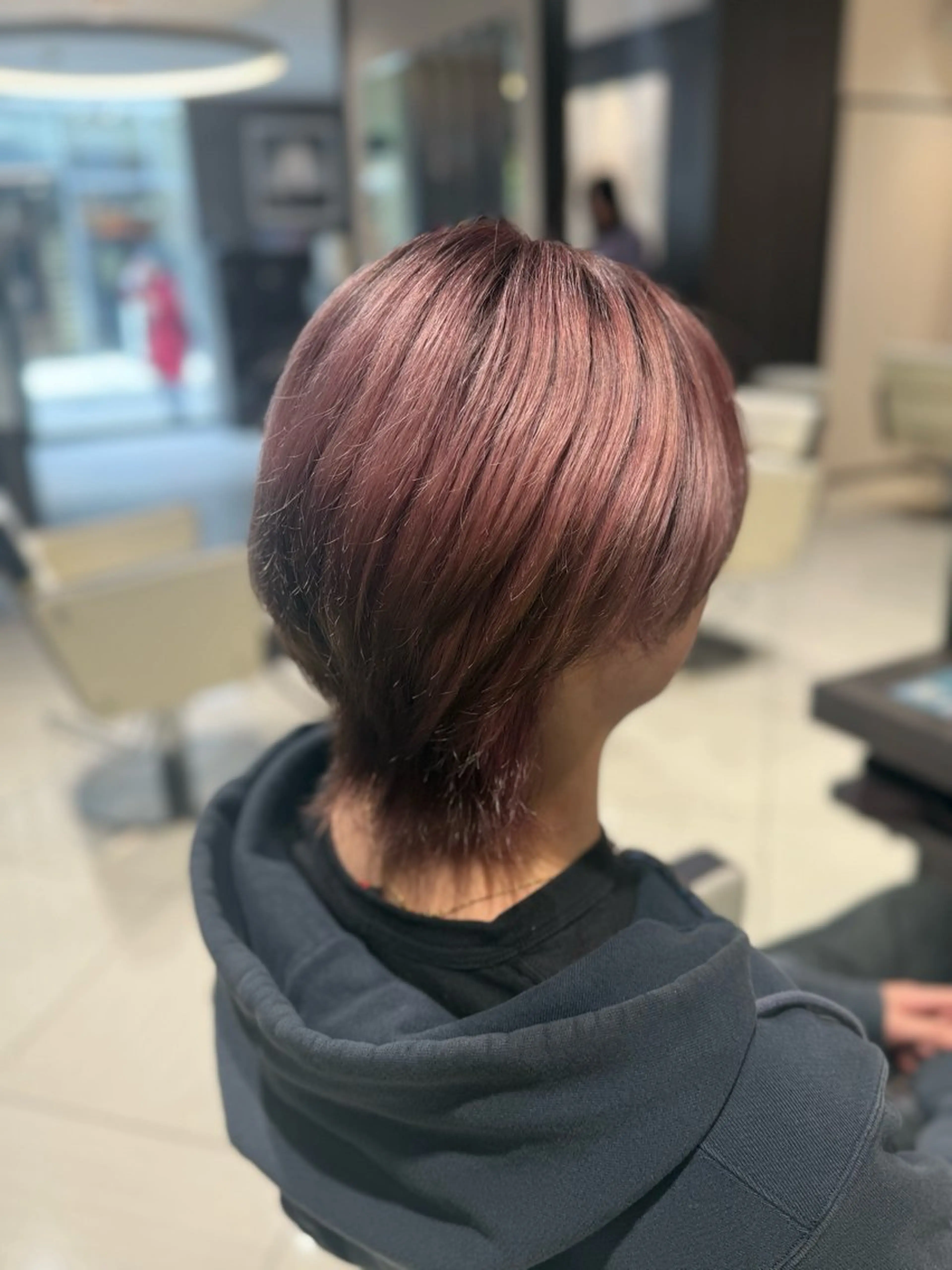 ショート カラー ブラウンカラー ピンクカラー ヘアカラー 艶カラー/ハイトーン /アレンジ/meiのヘアスタイル