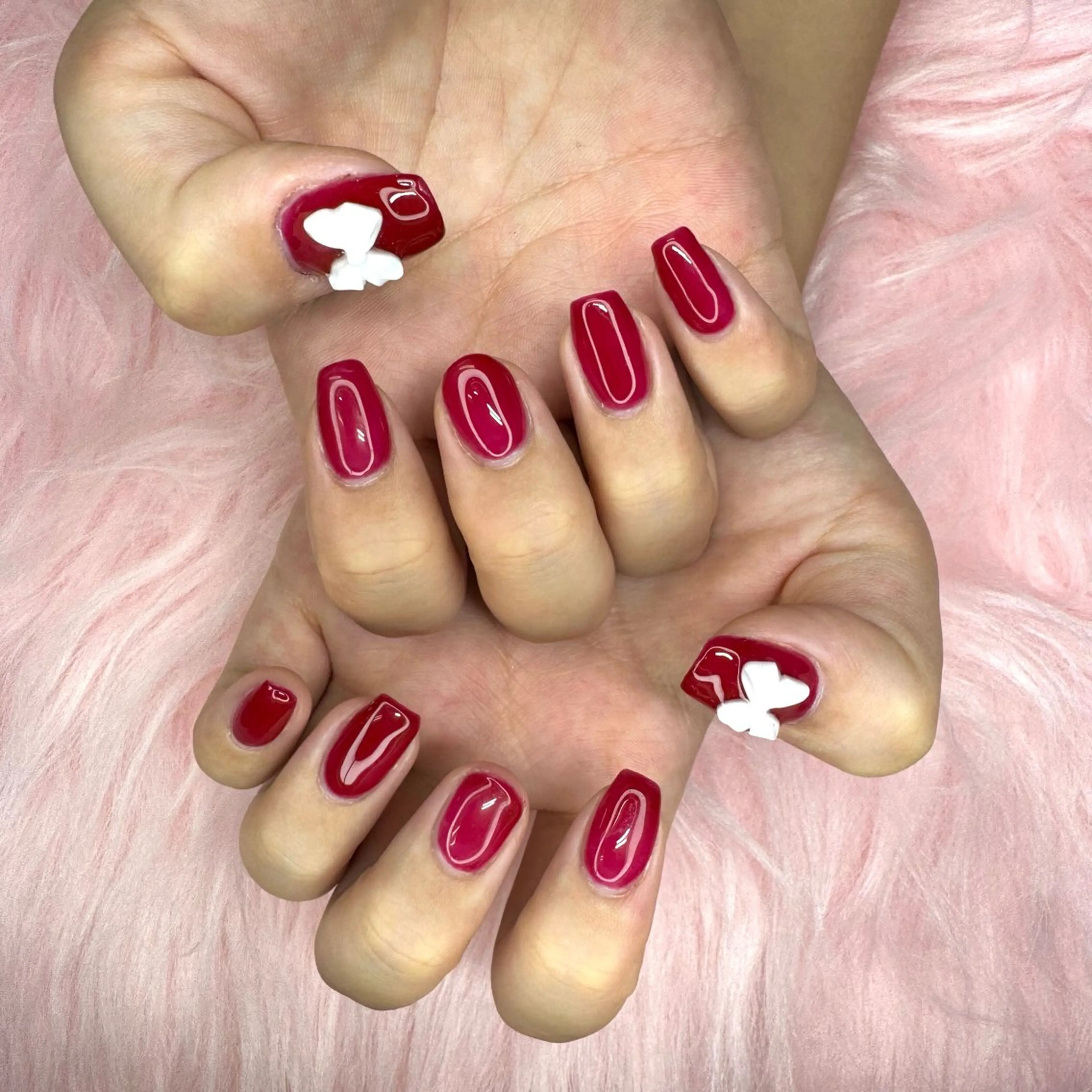 ネイル 赤色 nail spaß所属・WAKALU .のネイルデザイン