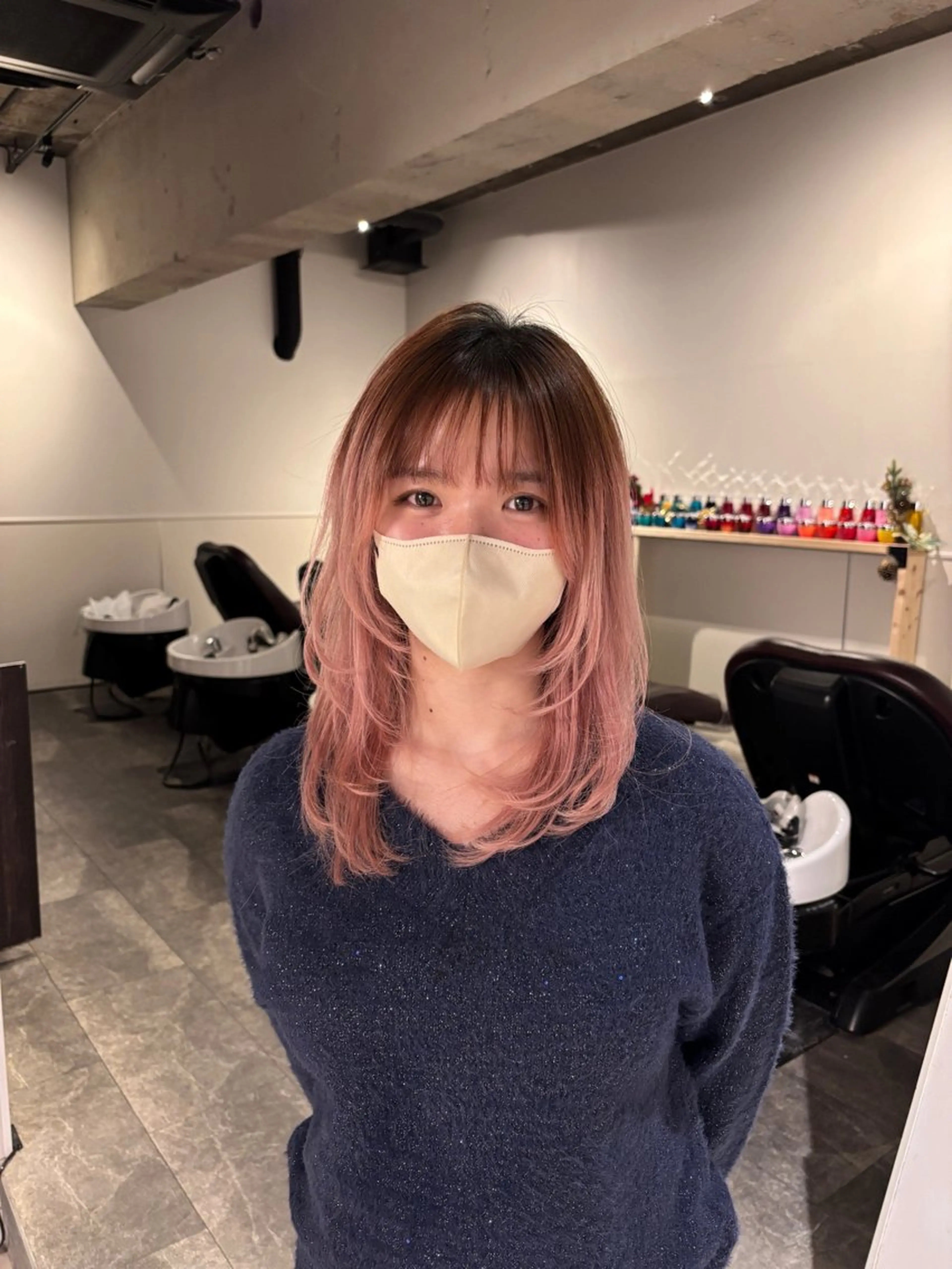 ロング ハイレイヤー レイヤーカット カット M.slash  元町店所属・カット／艶カラー みゆ🥣🫧🩵のヘアスタイル