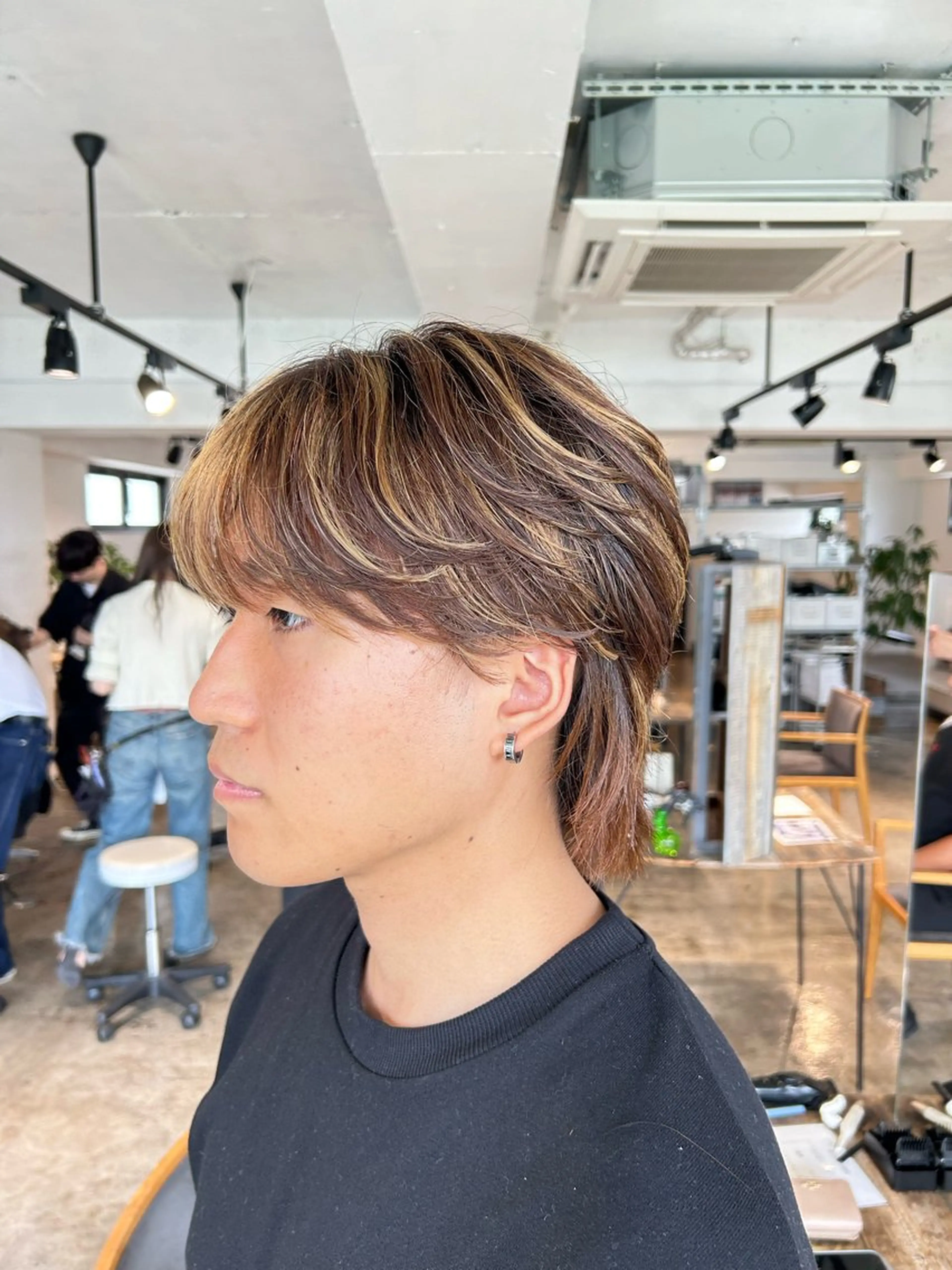 ショート メンズ センターパート ダウンパーマ カルマパーマ メンズ韓国風 マッシュ カット become men's hair 名駅店所属・名駅/フェザーパーマ 韓国ヘア/森岡のヘアスタイル