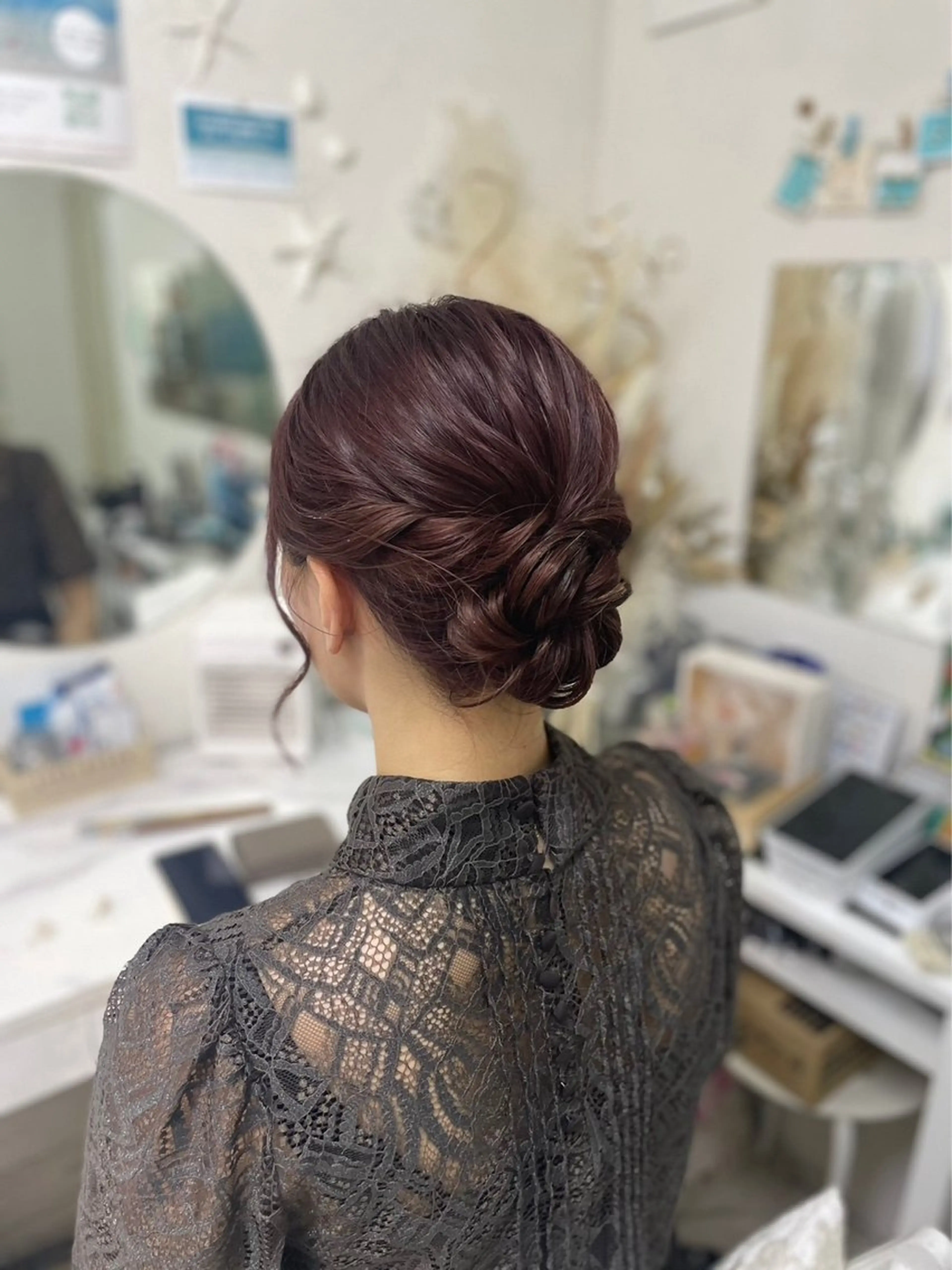 ミディアム ヘアアレンジ ヘアセット rev💄溝の口店 mai/ヘアメイクのヘアスタイル