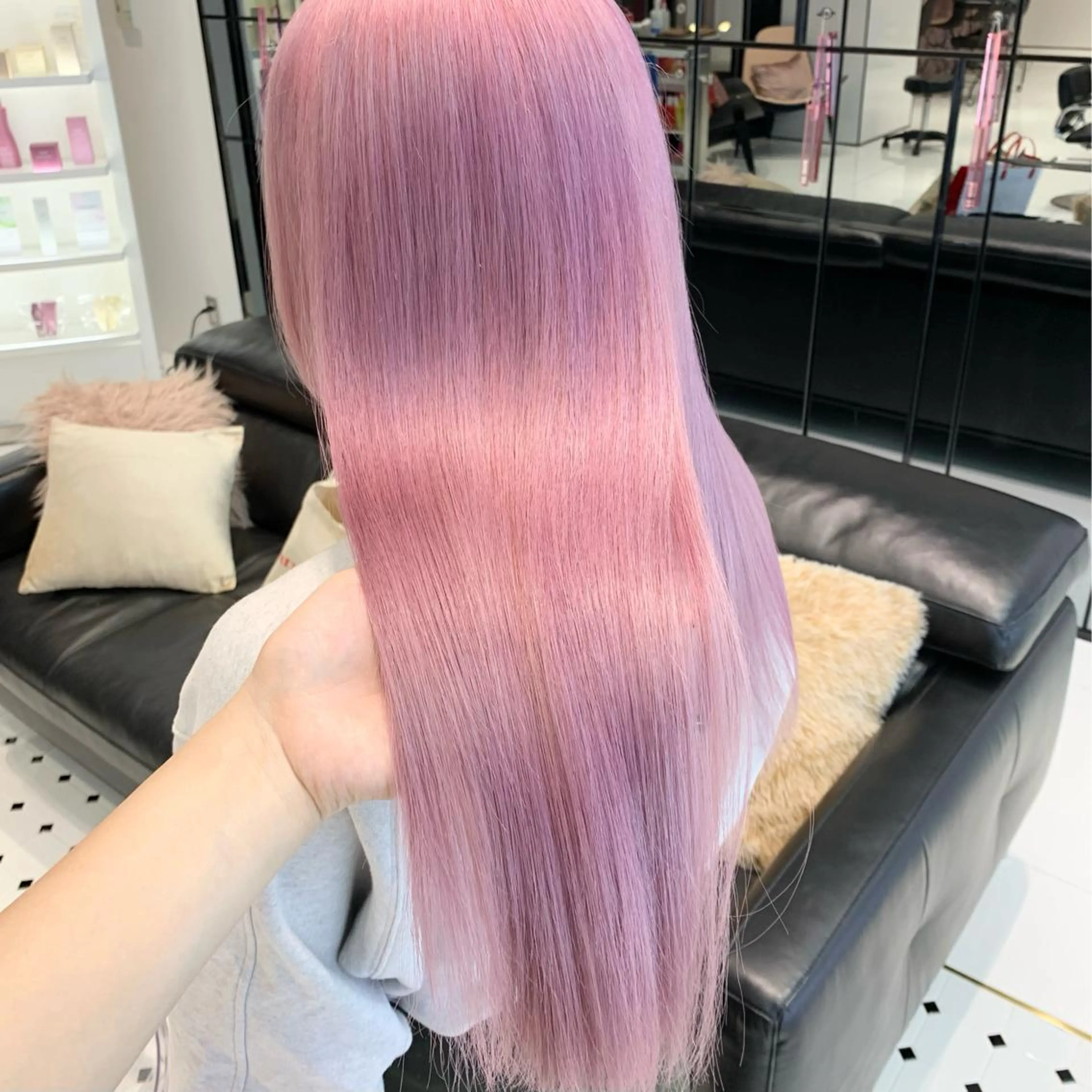 ロング カラー ピンクカラー 髪質改善 カット ヘアカラー ハッシュカット/ハイ トーン/MANAMIのヘアスタイル
