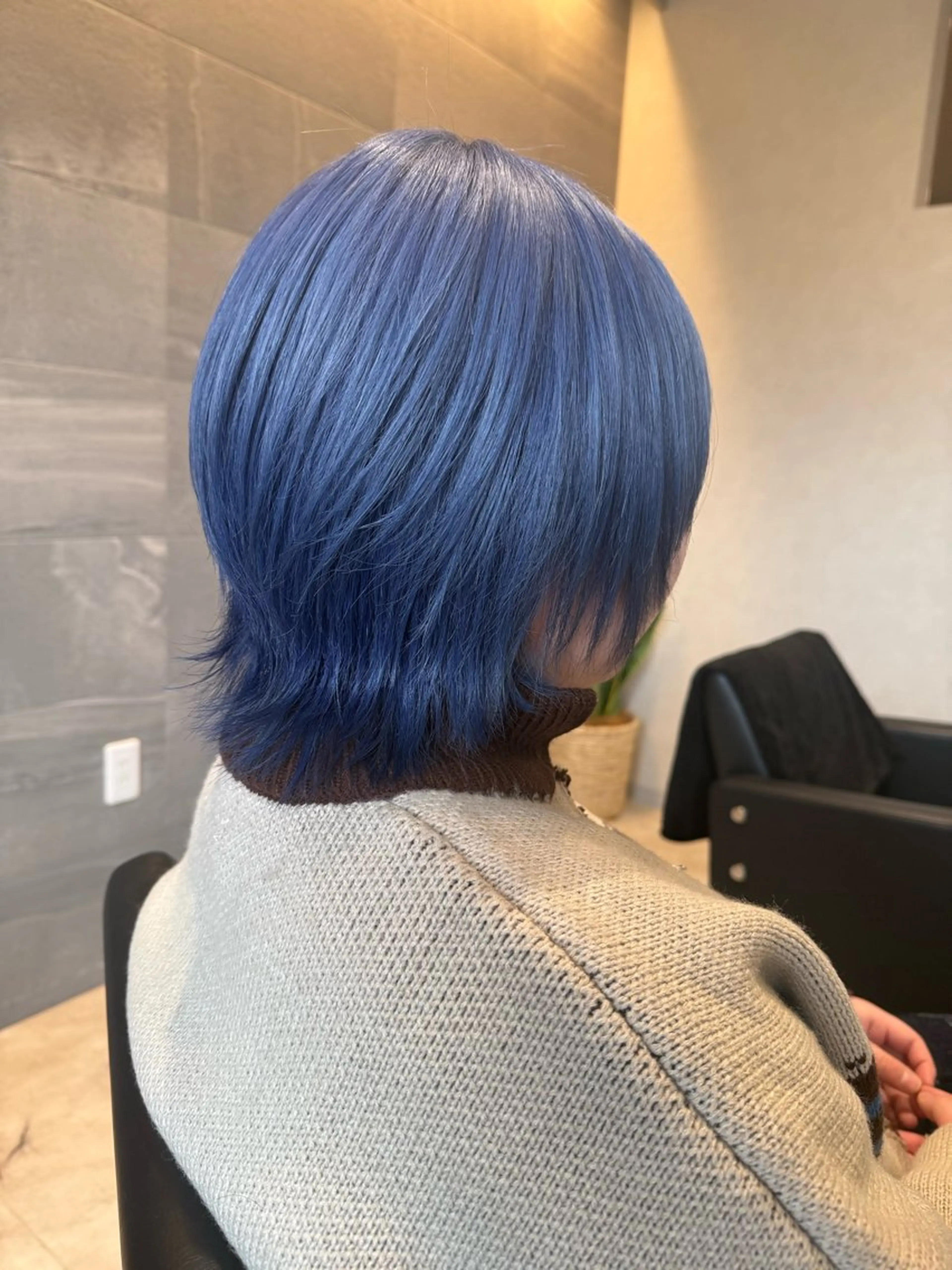 ショート カラー ブルーカラー ヘアカラー 透明感カラー/ボブ misaki °＊のヘアスタイル