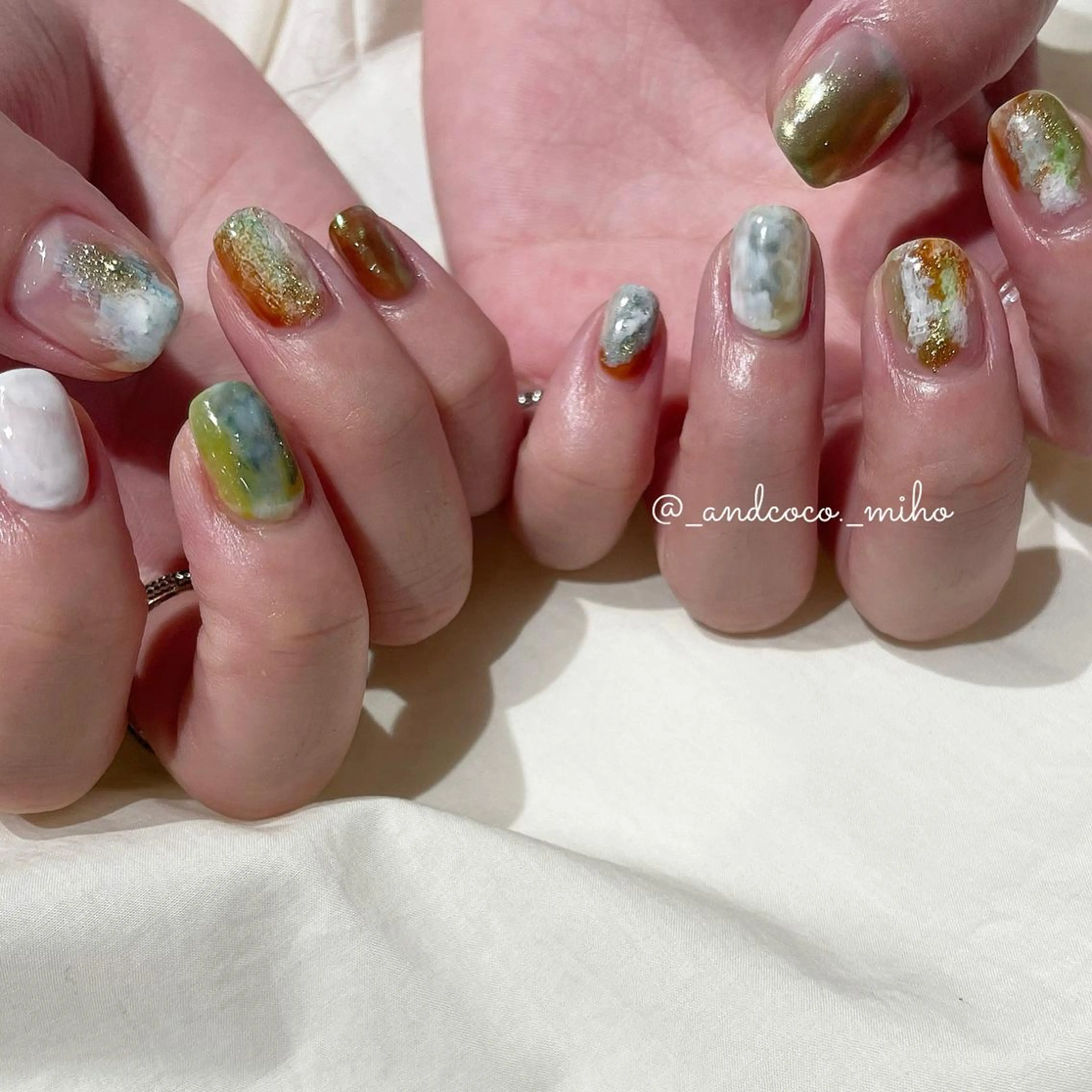 ネイル ハンドネイル And  & coco. eyelash & nail所属・Nailist〻 mihoのネイルデザイン