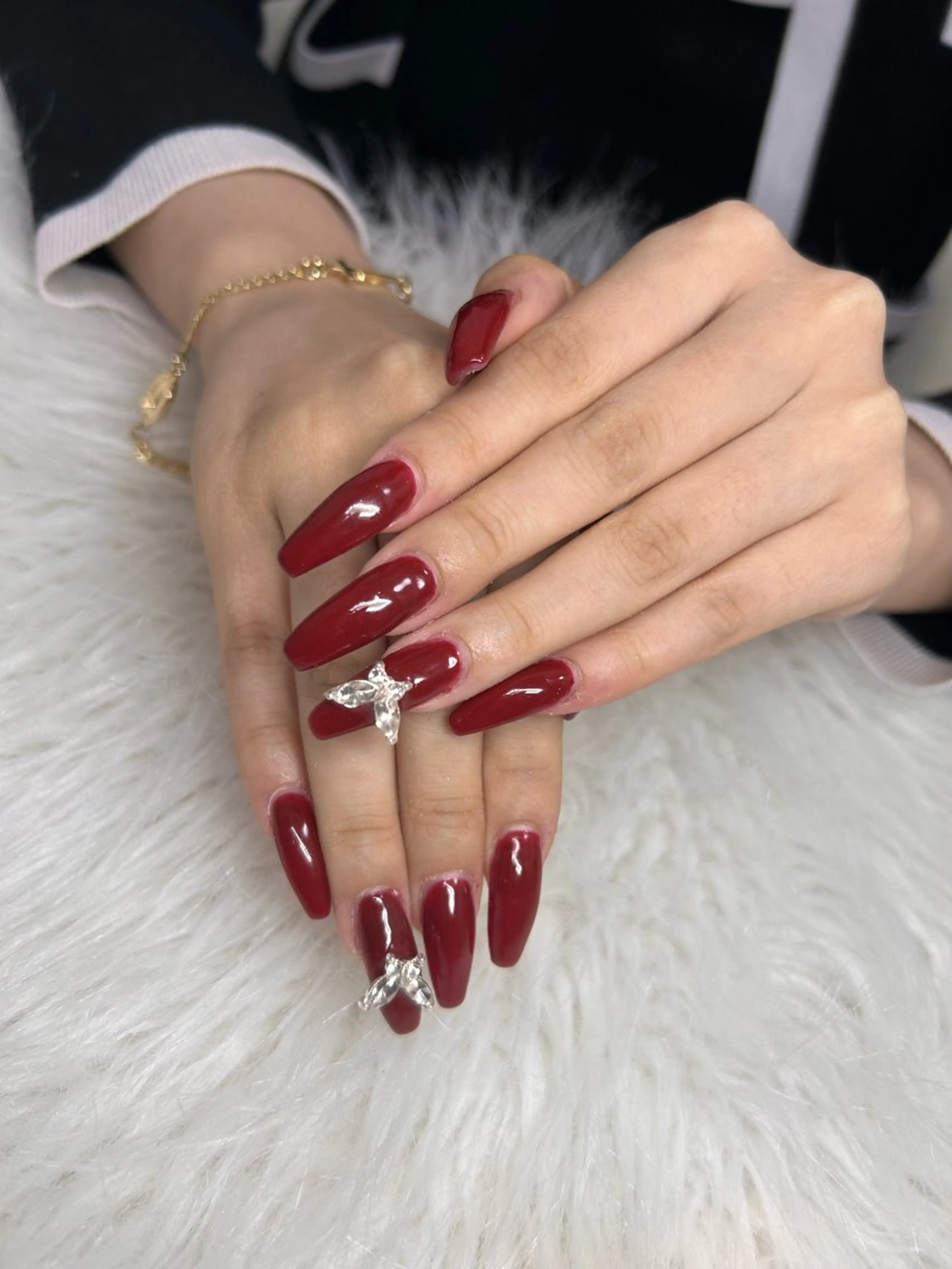 ロング ハンドネイル K&K メイのネイルデザイン