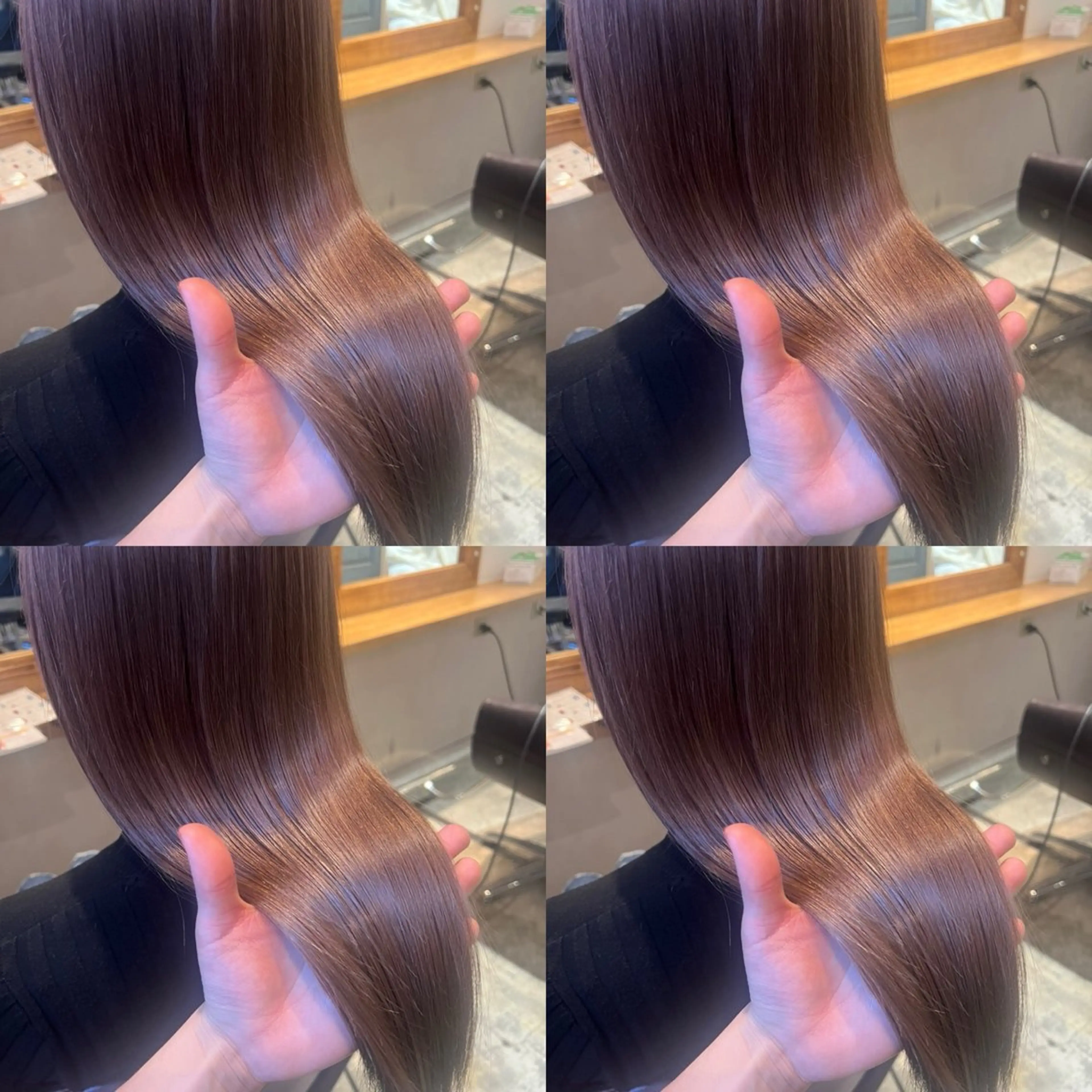 ロング カラー グレージュ 髪質改善 ヘアカラー トリートメント 韓国レイヤー ×髪質改善✨純大のヘアスタイル
