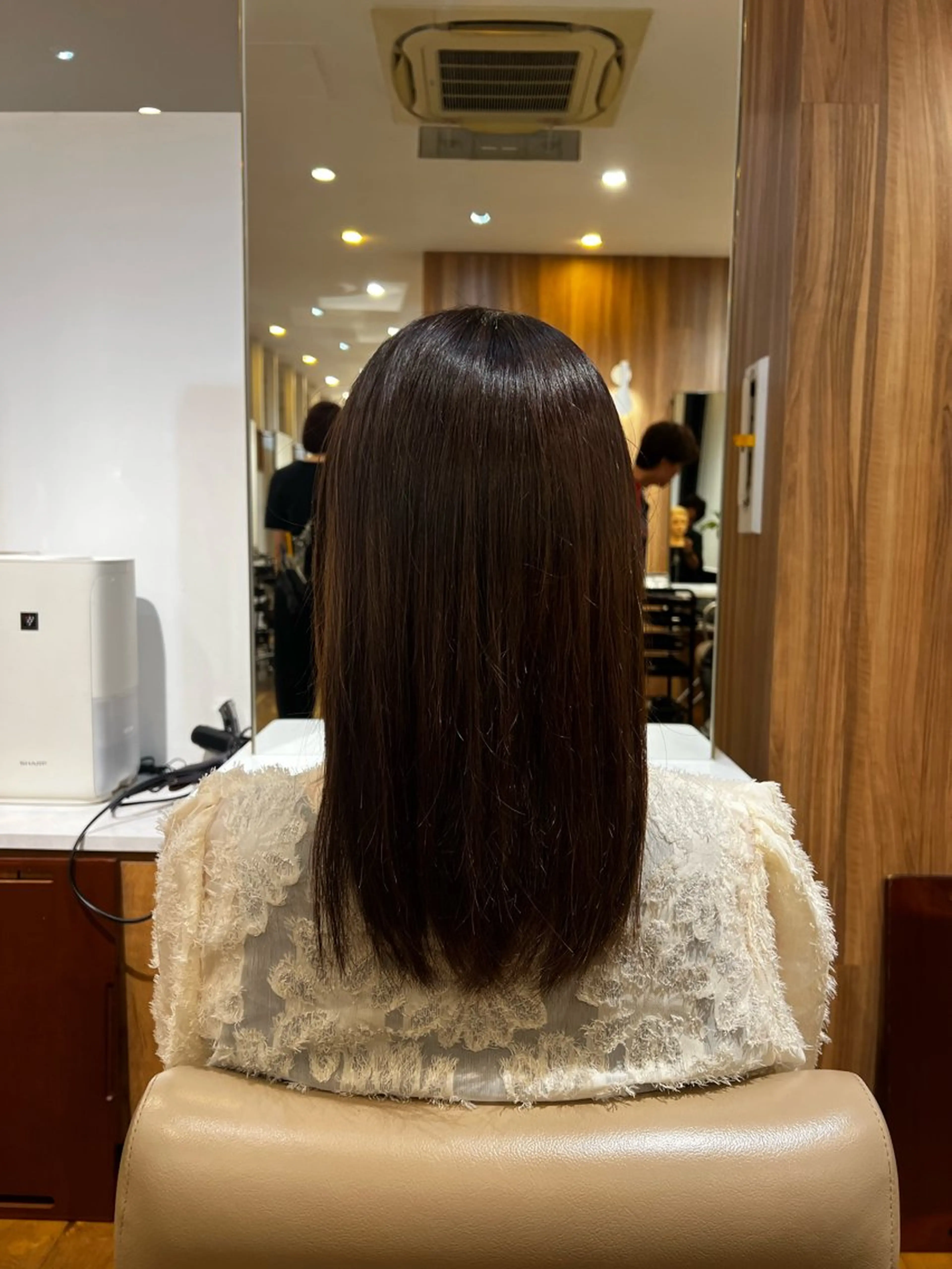 セミロング カラー トーンアップ🦢 ユメのヘアスタイル