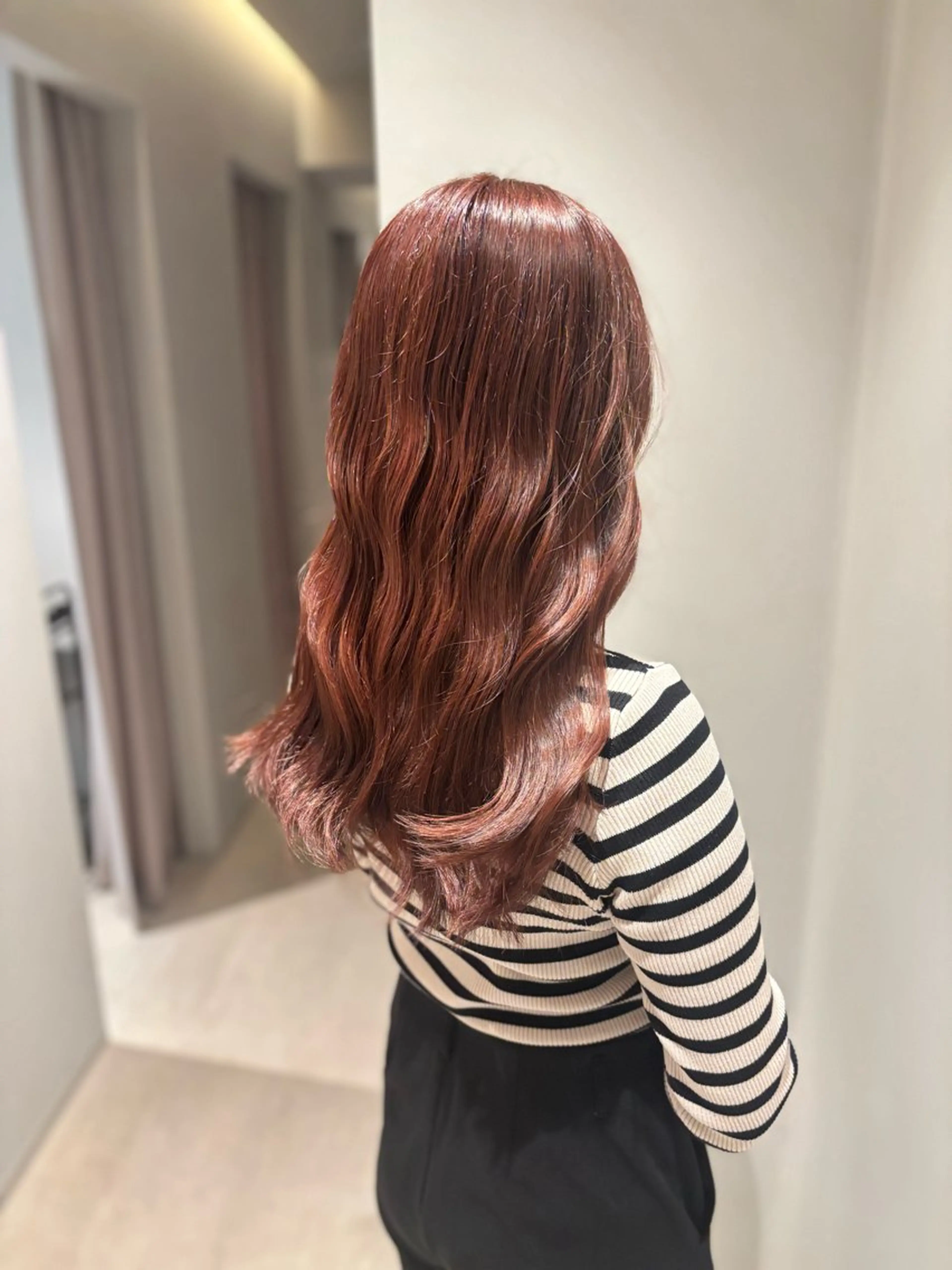 ロング カラー ベージュカラー ピンクカラー ピンクベージュ 髪質改善カラー ベージュ🤎YUMEのヘアスタイル