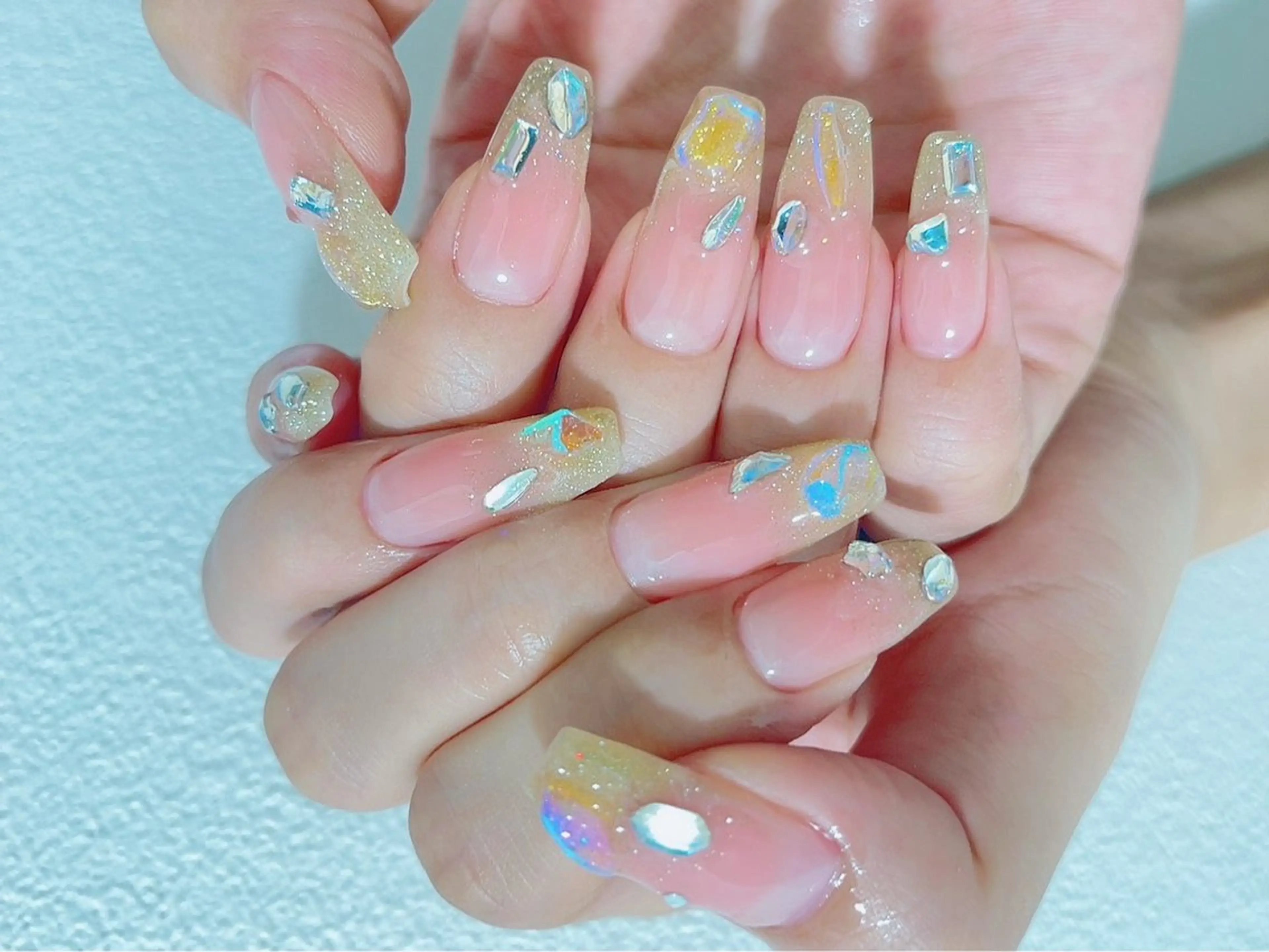 ネイル クリアネイル 成人式 フラッシュネイル フットネイル フレンチネイル 💫KASUMI 💅のネイルデザイン