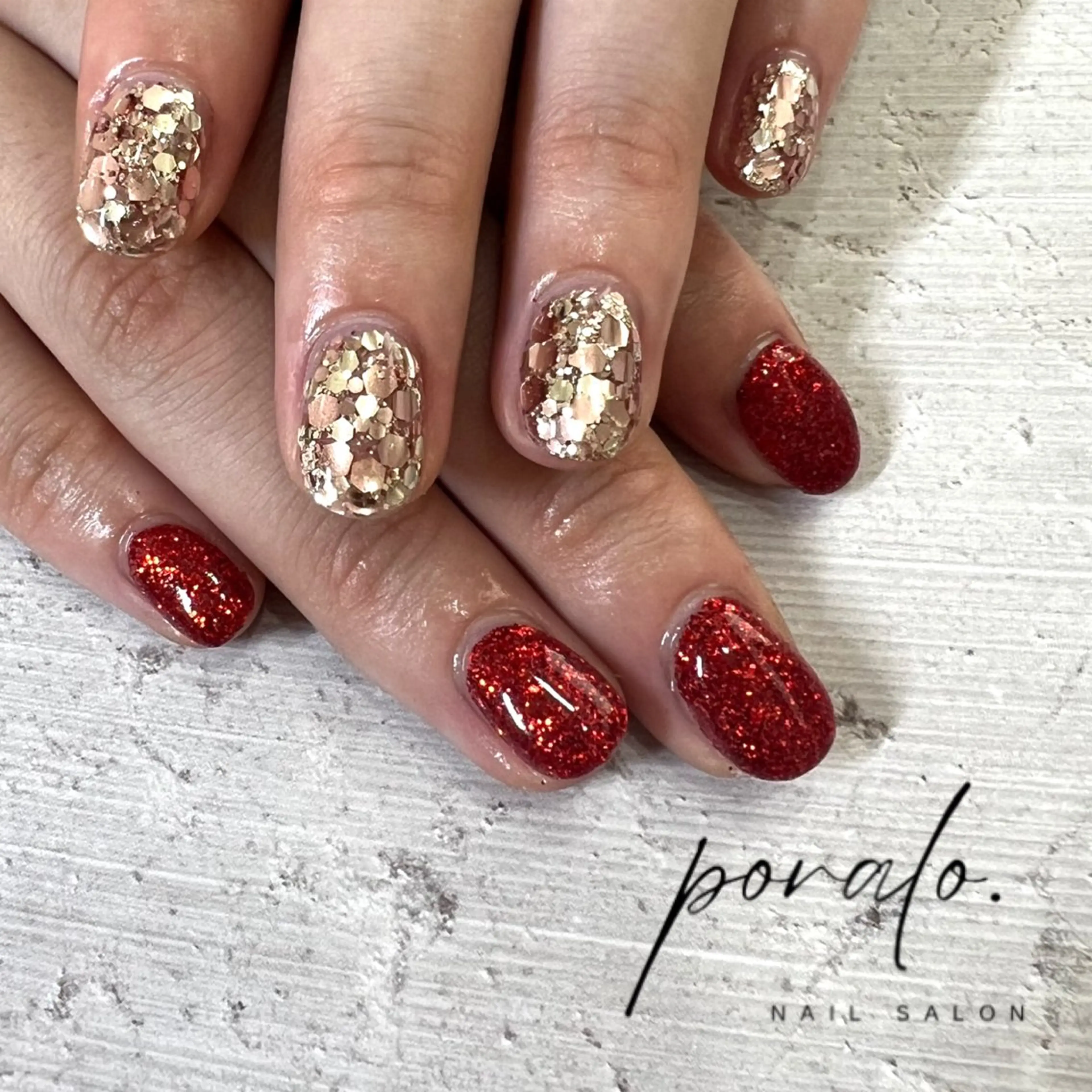 ショート ハンドネイル nail salon poraloのネイルデザイン