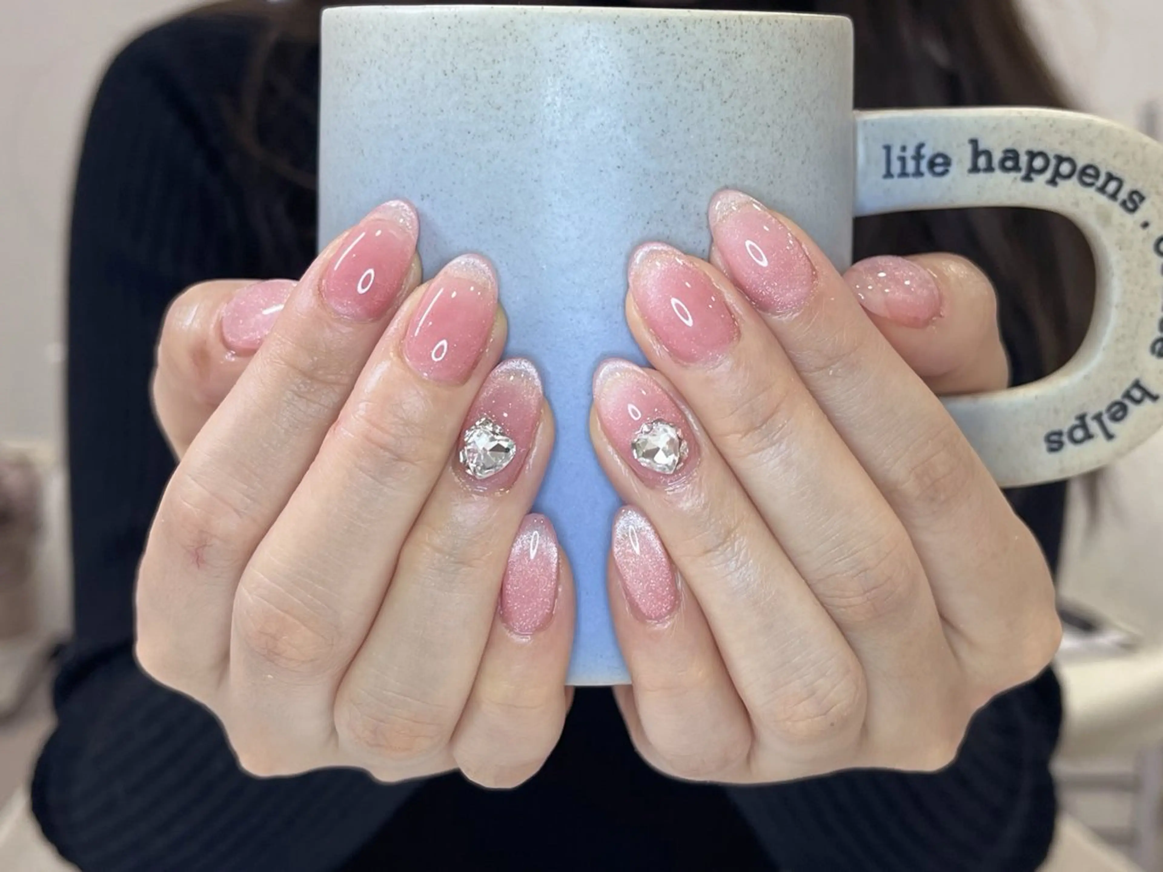 ネイル ストーンネイル ハンドネイル Nail Salon KINA 心斎橋店のネイルデザイン