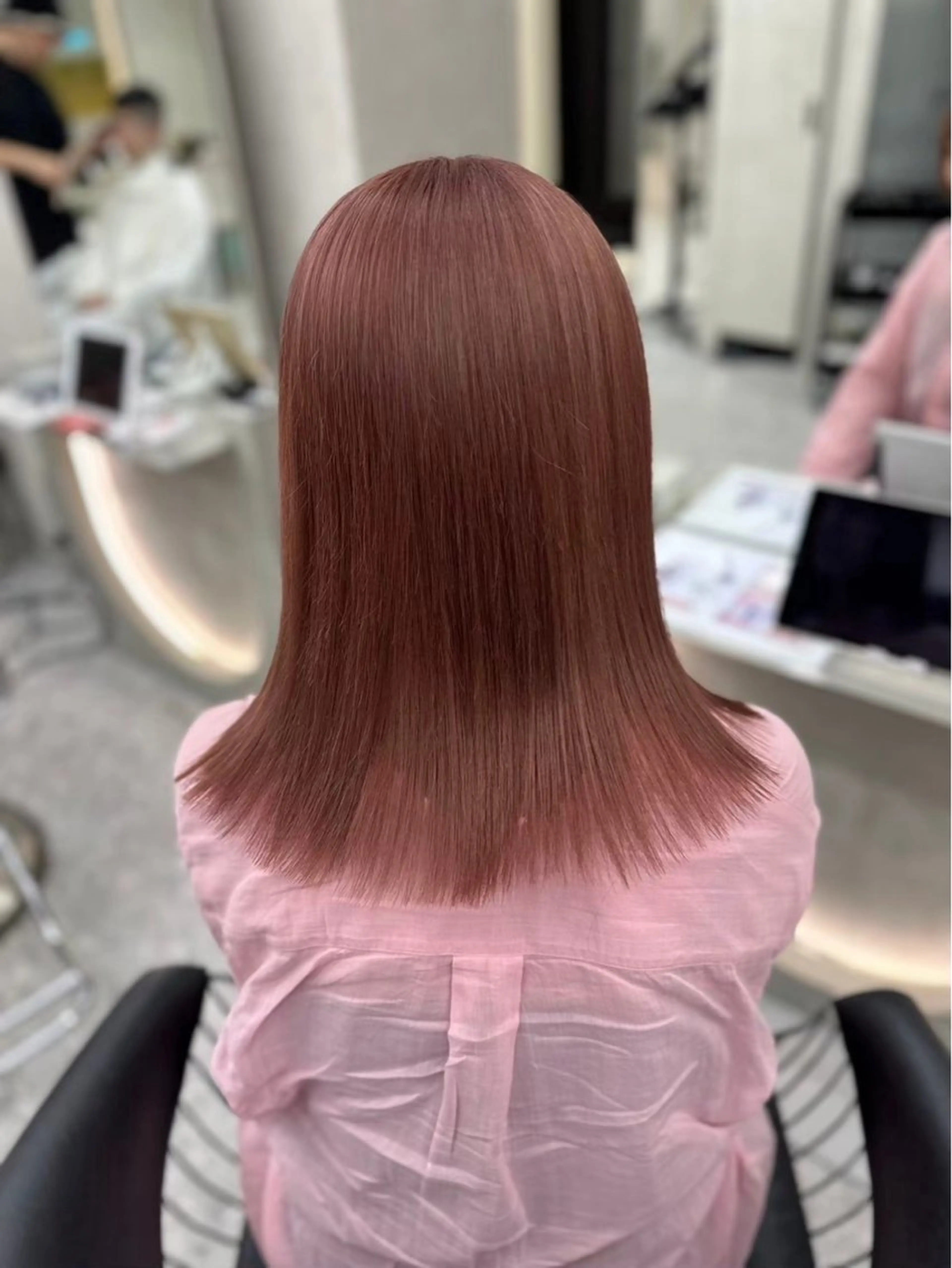 セミロング ヘアカラー トリートメント Nanami/透明感 カラー/グレージュのヘアスタイル