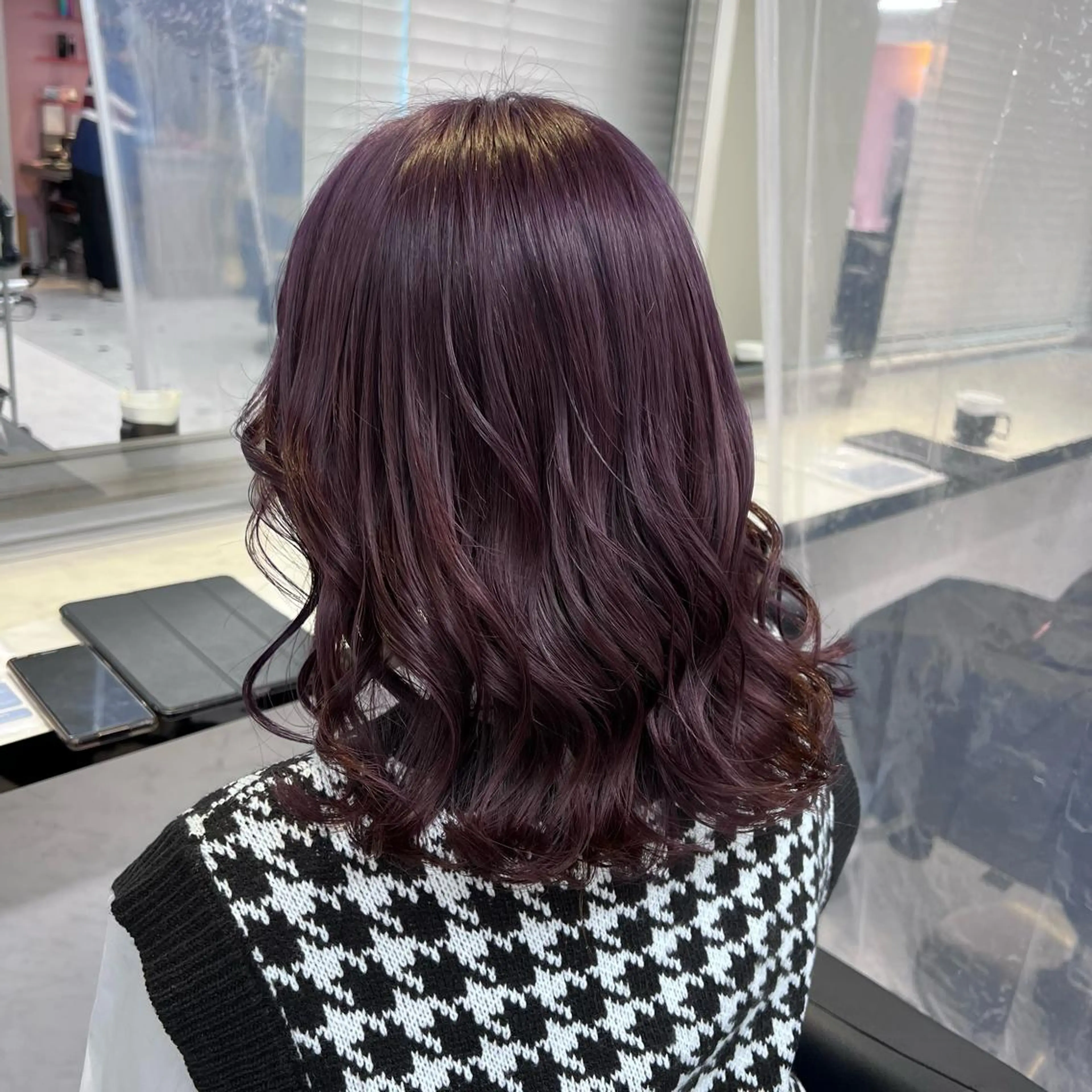 ミディアム カラー パーマ 💕上野美容師☁ ブリーチ💖サワのヘアスタイル